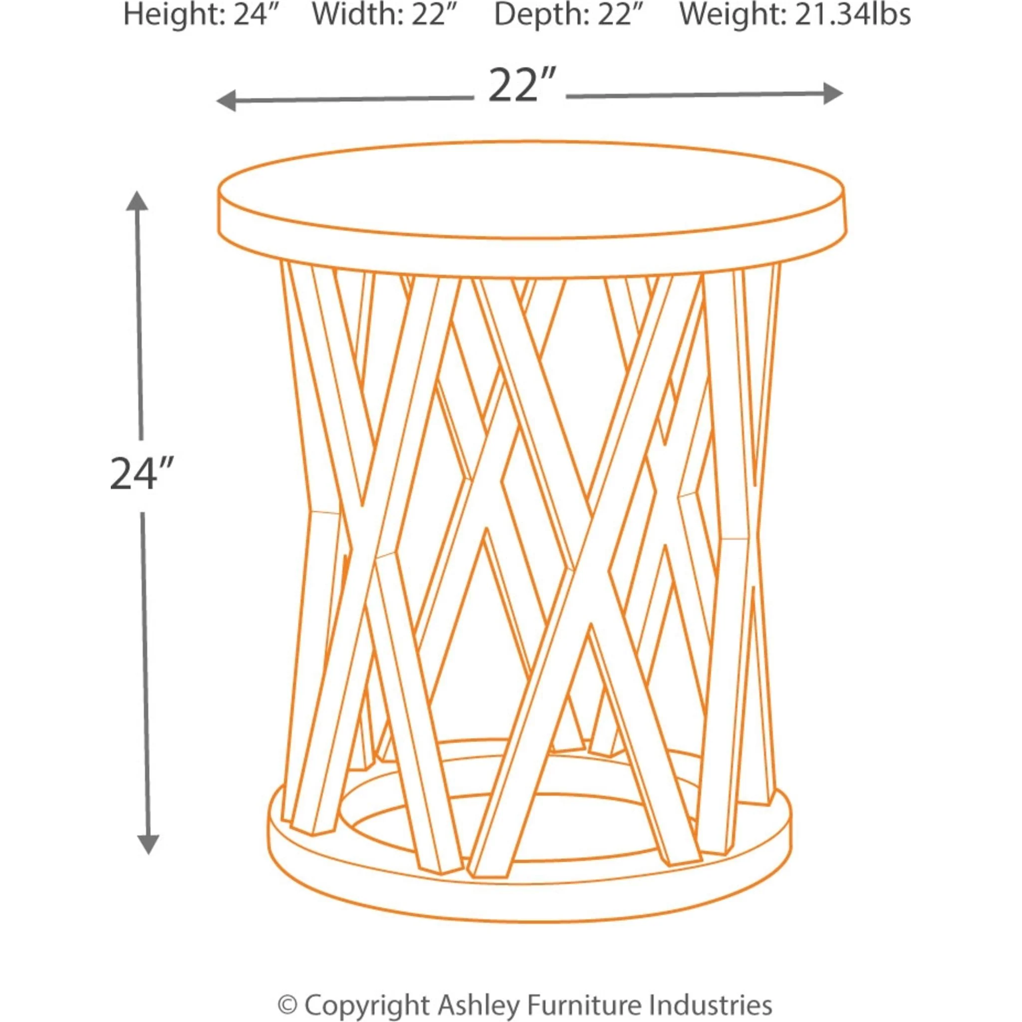 Sharzane Round End Table - Image 7