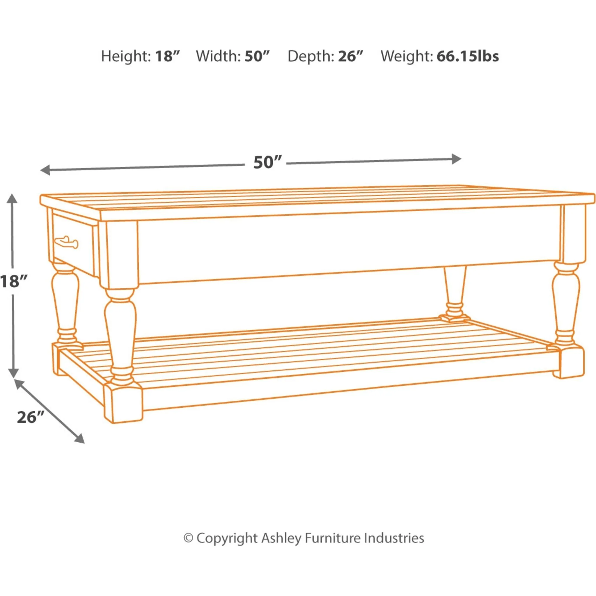 Shawnalore Rectangle Coffee Table - Image 4
