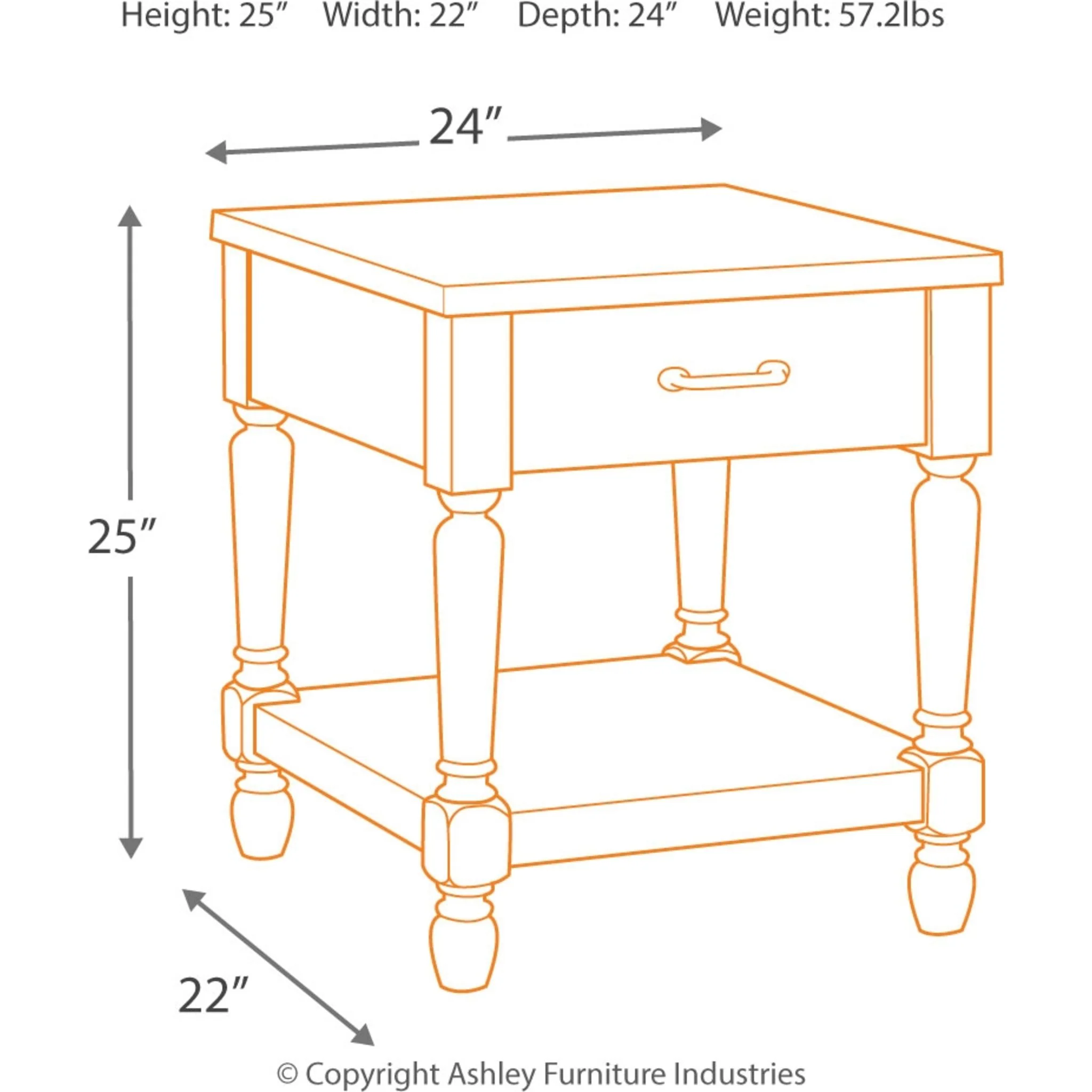 Shawnalore Rectangle End Table - Image 4
