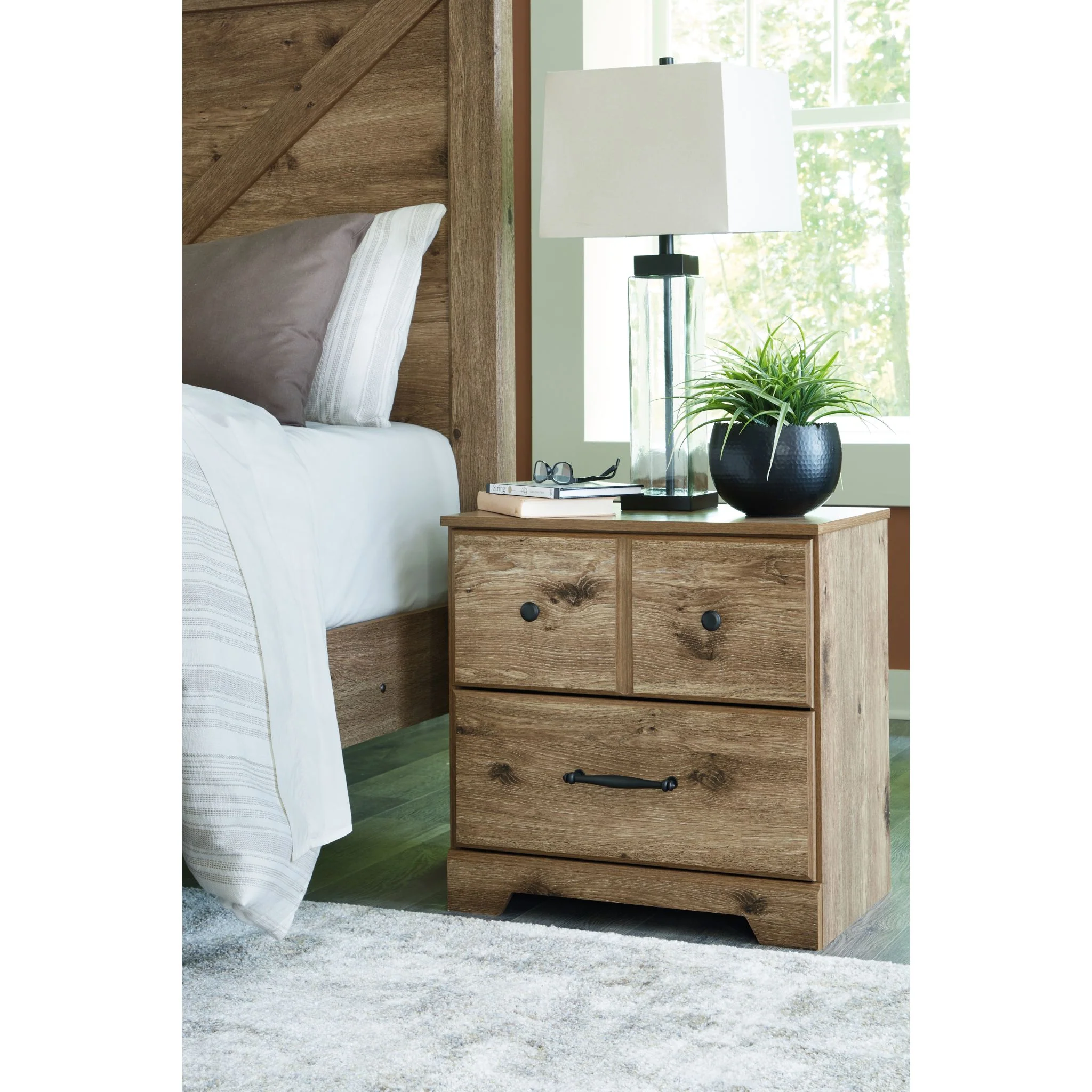 Shurlee Two Drawer Nightstand - Image 2