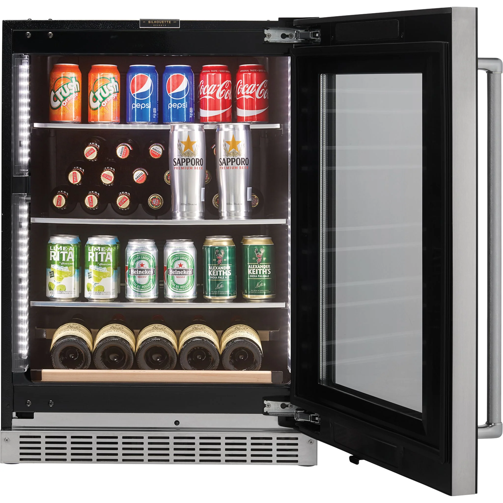 Silhouette – 24? Built-in Beverage Center  -Stainless Steel (SRVBC050R) - Image 5
