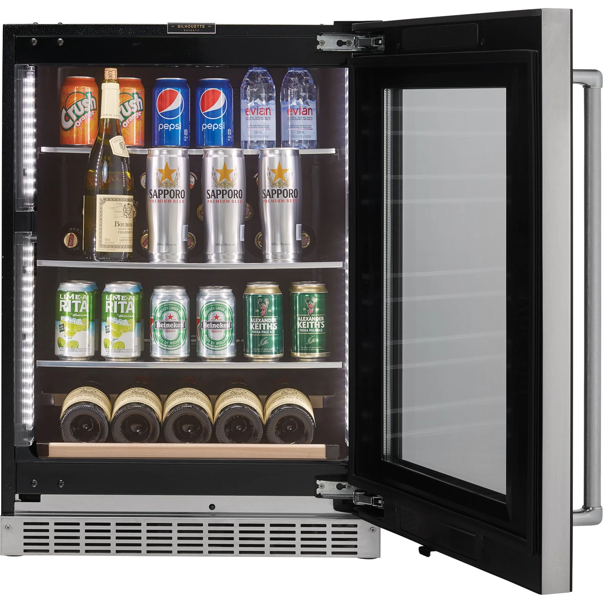 Silhouette – 24? Built-in Beverage Center  -Stainless Steel (SRVBC050R) - Image 6
