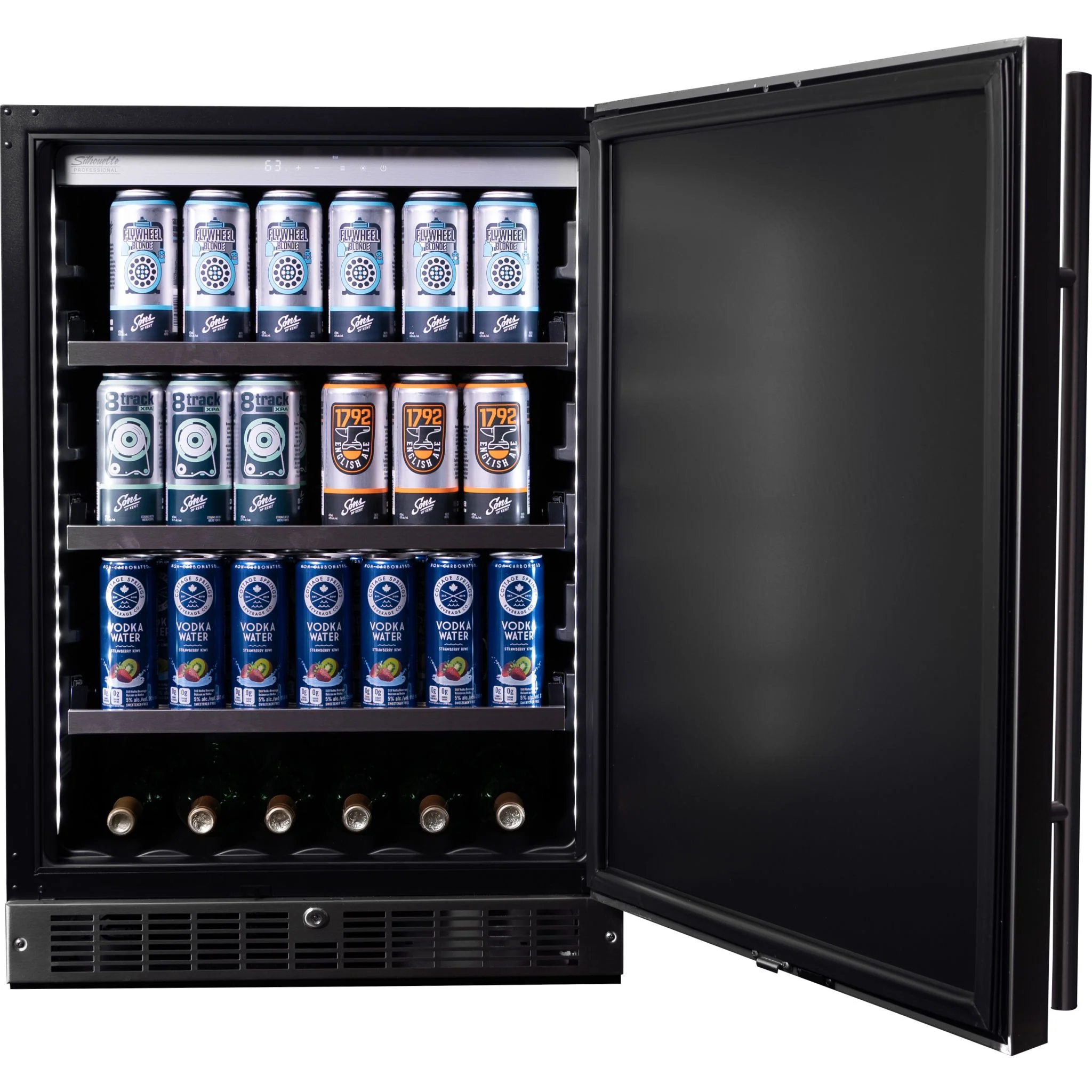 Silhouette 5.5 cu. ft. Built-in Outdoor Fridge  -Black (SPRAR055D1SS) - Image 3