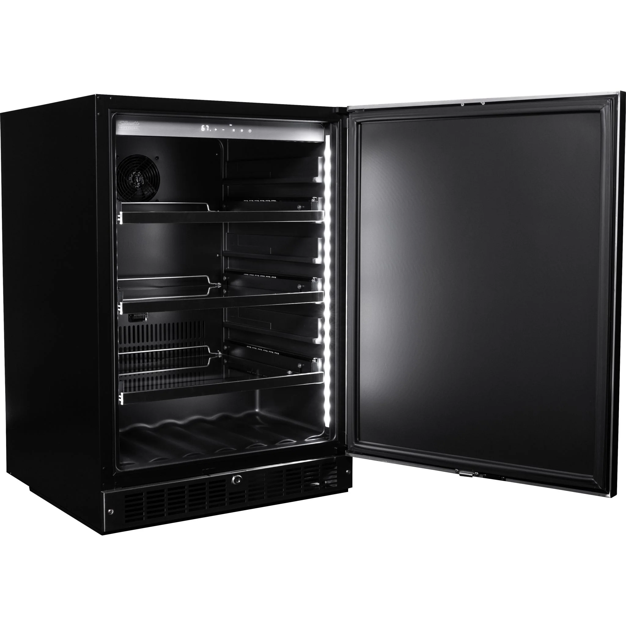 Silhouette 5.5 cu. ft. Built-in Outdoor Fridge  -Black (SPRAR055D1SS) - Image 4