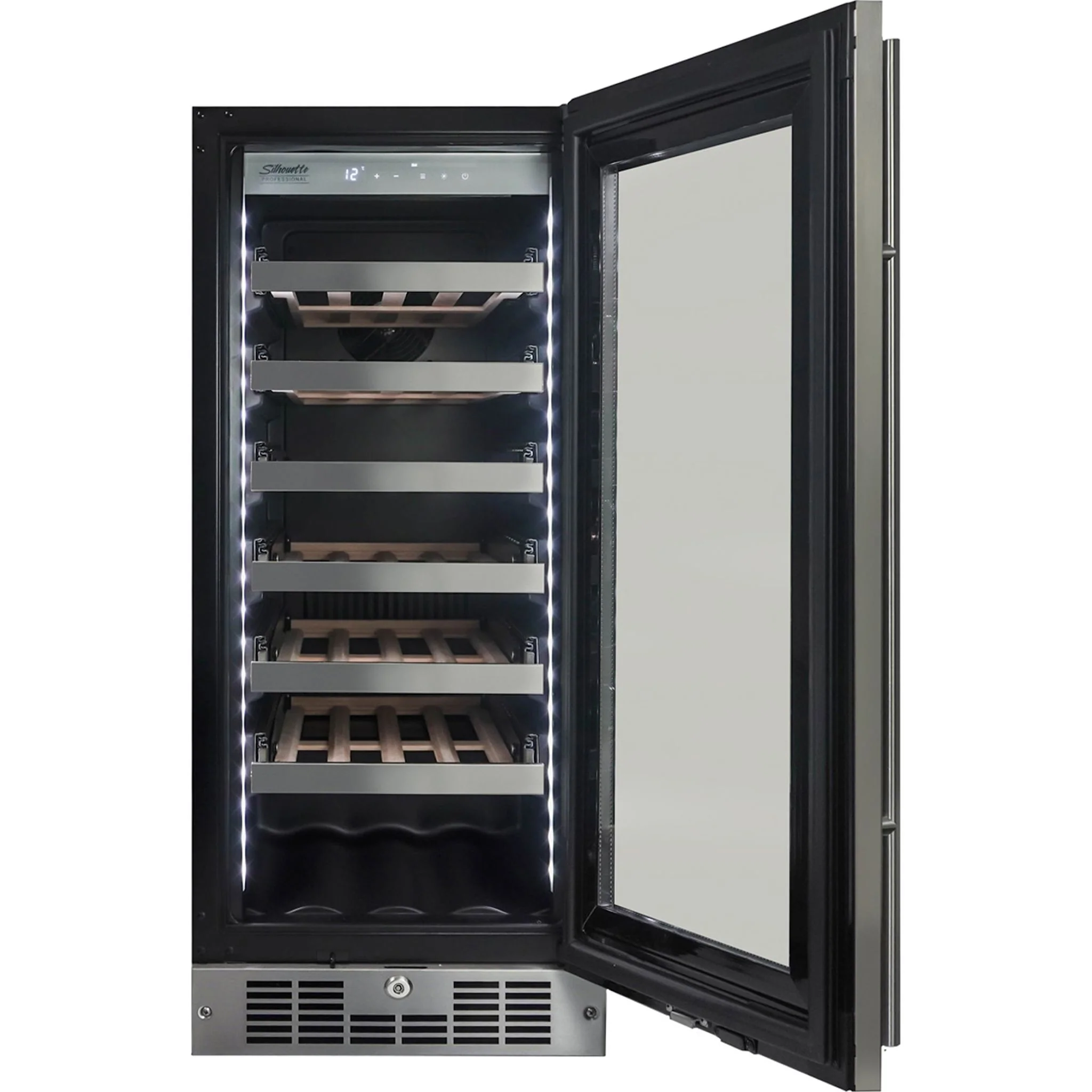 Silhouette Pro – 28 Bottle Built-In Wine Cellar  -Stainless Steel (SPRWC031D1SS) - Image 4