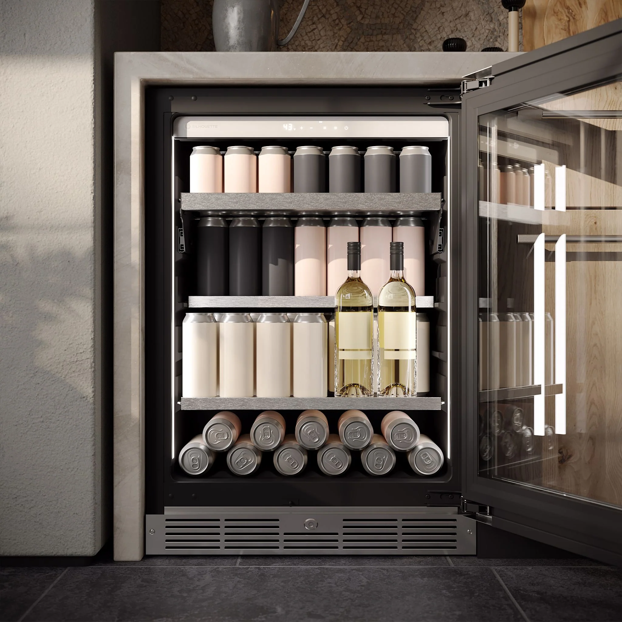 Silhouette Pro Gen 3 – 24? Built-in Beverage Center Panel-Ready -Stainless Steel (SPRBC052D3SS-P) - Image 4