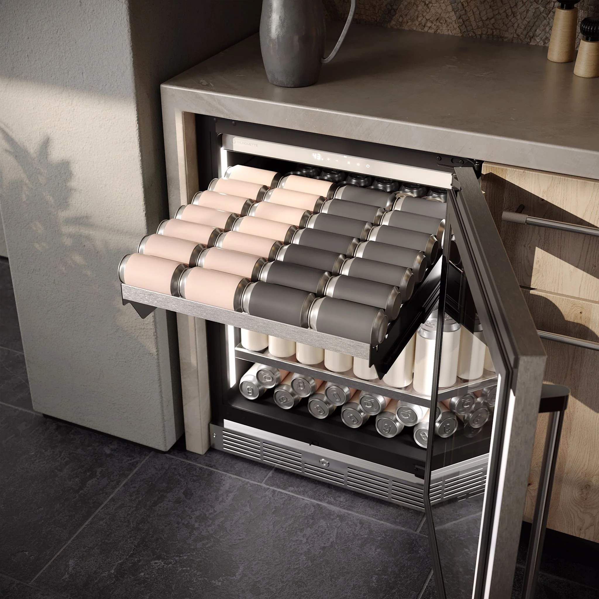 Silhouette Pro Gen 3 – 24? Built-in Beverage Center Panel-Ready -Stainless Steel (SPRBC052D3SS-P) - Image 6
