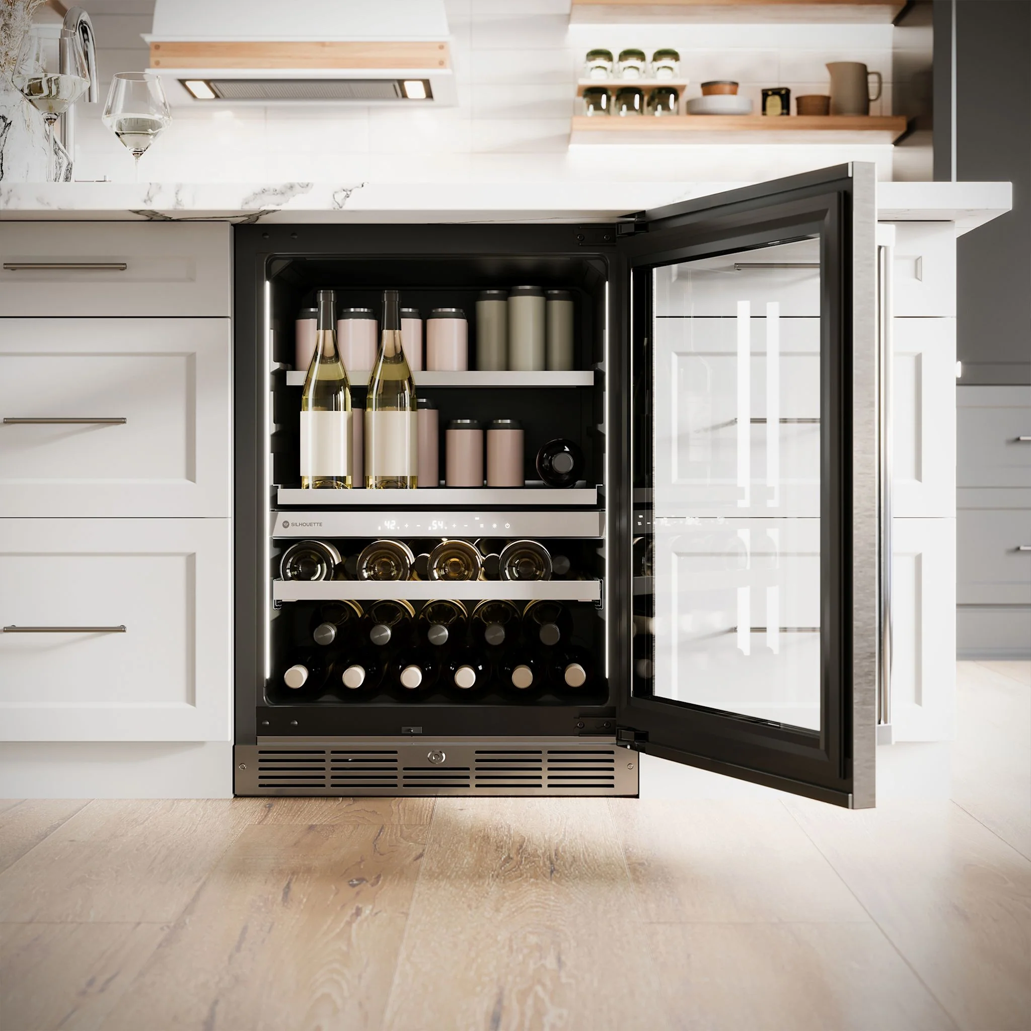Silhouette Pro Gen 3 – 24? Built-in Wine and Beverage Center Panel-Ready -Stainless Steel (SPRWBC052D3SS-P) - Image 8