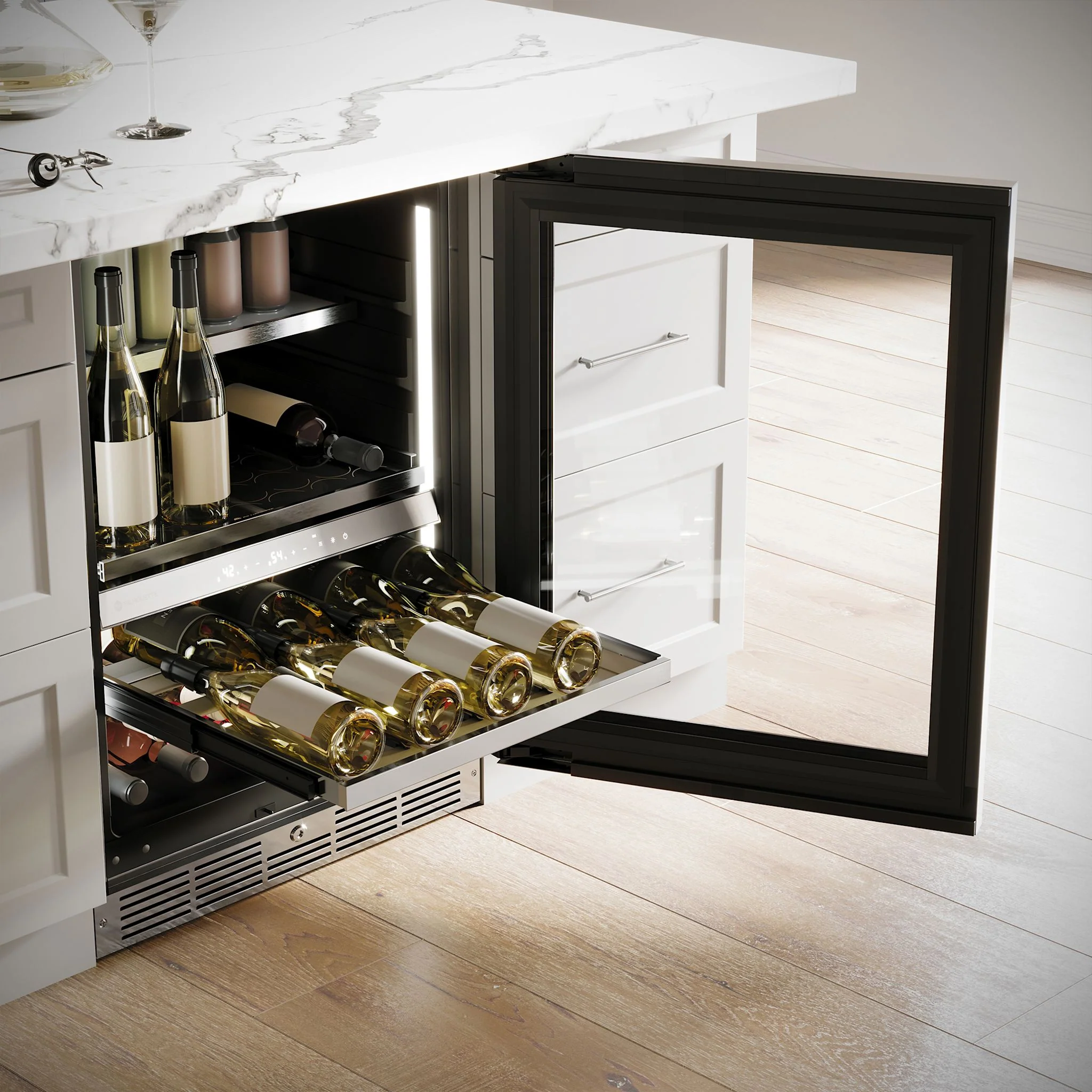 Silhouette Pro Gen 3 – 24? Built-in Wine and Beverage Center  -Stainless Steel (SPRWBC052D3SS) - Image 9