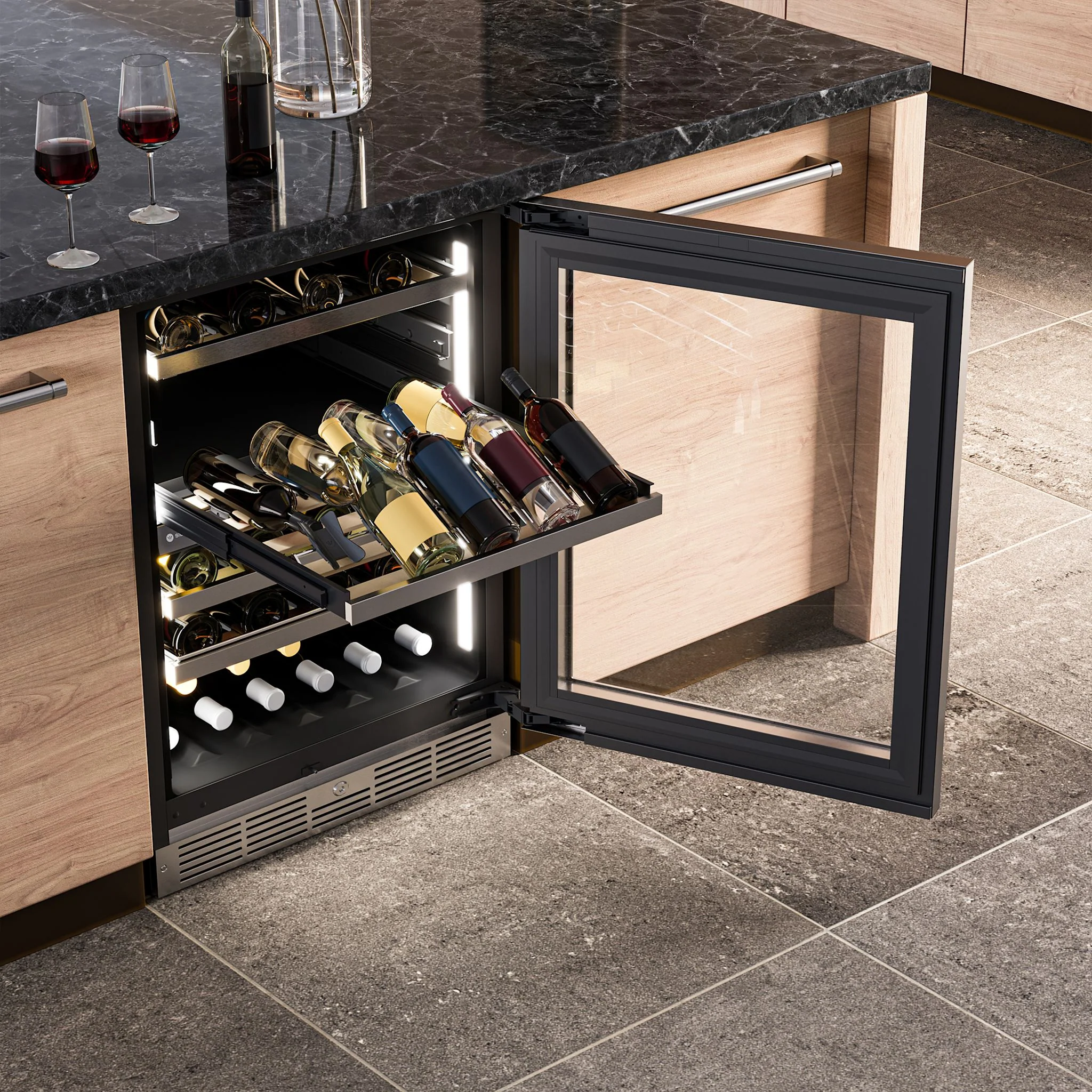 Silhouette Pro Gen 3 – 24” Built-In Wine Cellar Panel-Ready -Stainless Steel (SPRWC052D3SS-P) - Image 11