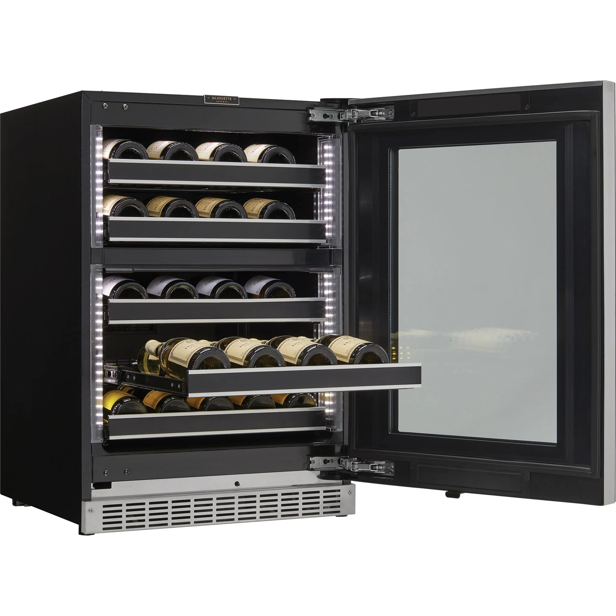 Silhouette Reserve – 24? Built-In Wine Cellar  – Right Swing -Stainless Steel (SRVWC050R) - Image 9