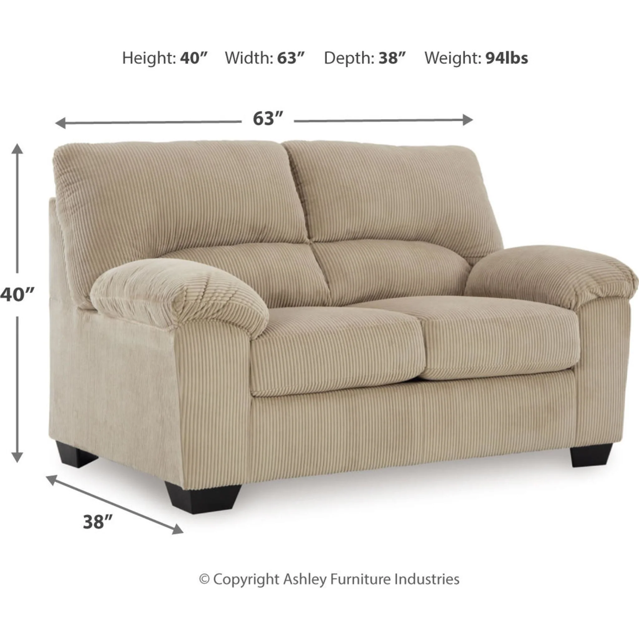 SimpleJoy Loveseat - Image 13