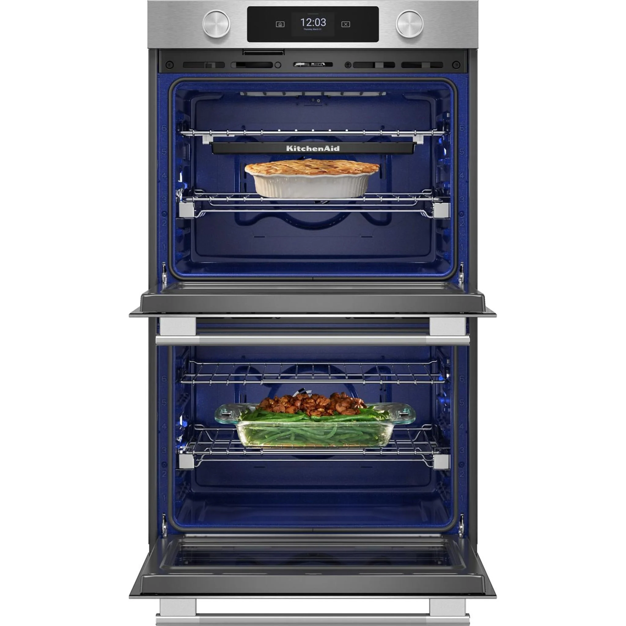 KitchenAid 27-inch Smart Electric Double Wall Oven with Assisted Cooking Modes - PrintShieldFinish - PrintShield Stainless (KOED727SPS) - Image 12