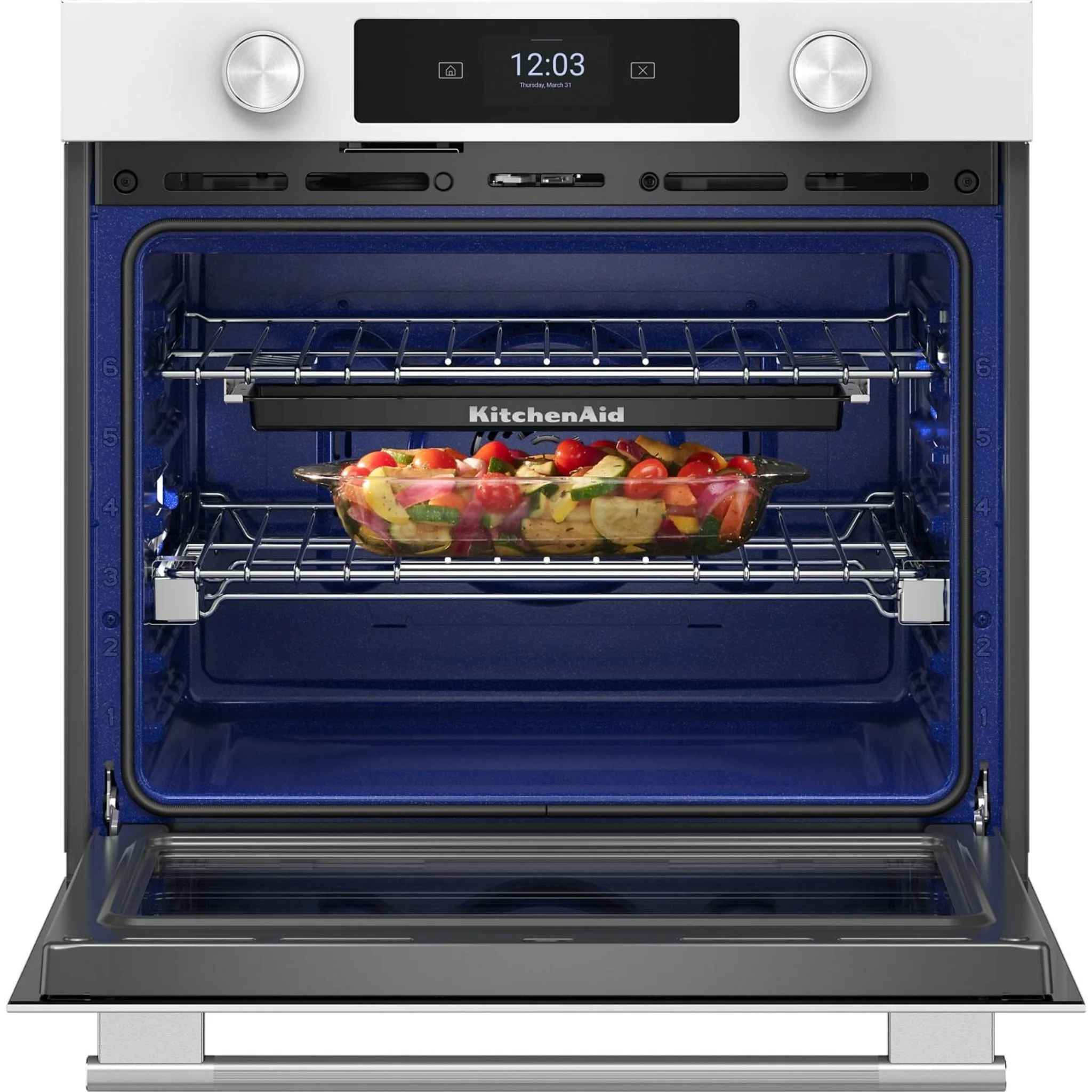 KitchenAid 30-inch Smart Electric Single Wall Oven with Assisted Cooking Modes - White - White (KOES730SWH) - Image 7