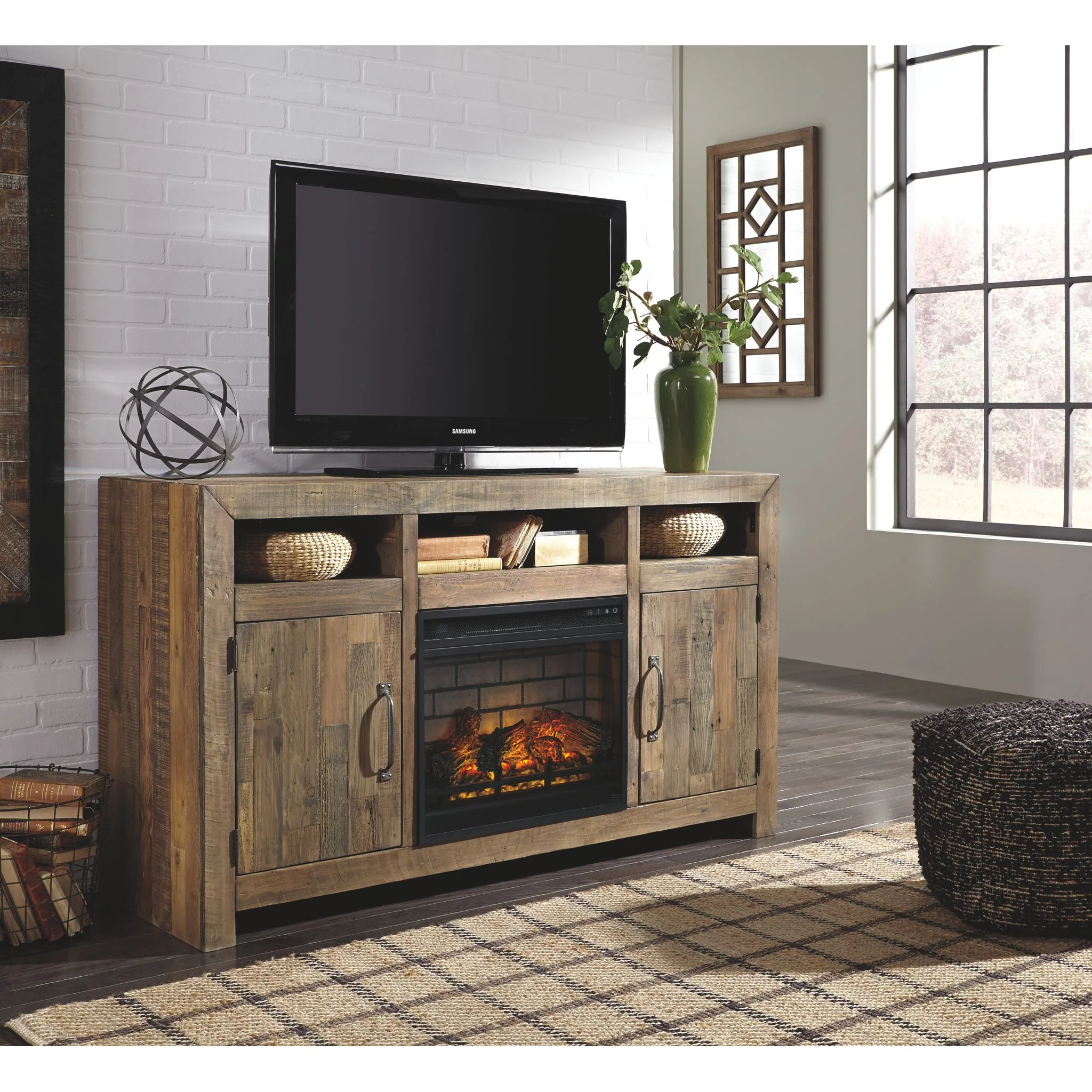Sommorford TV Stand with Fireplace - Image 2