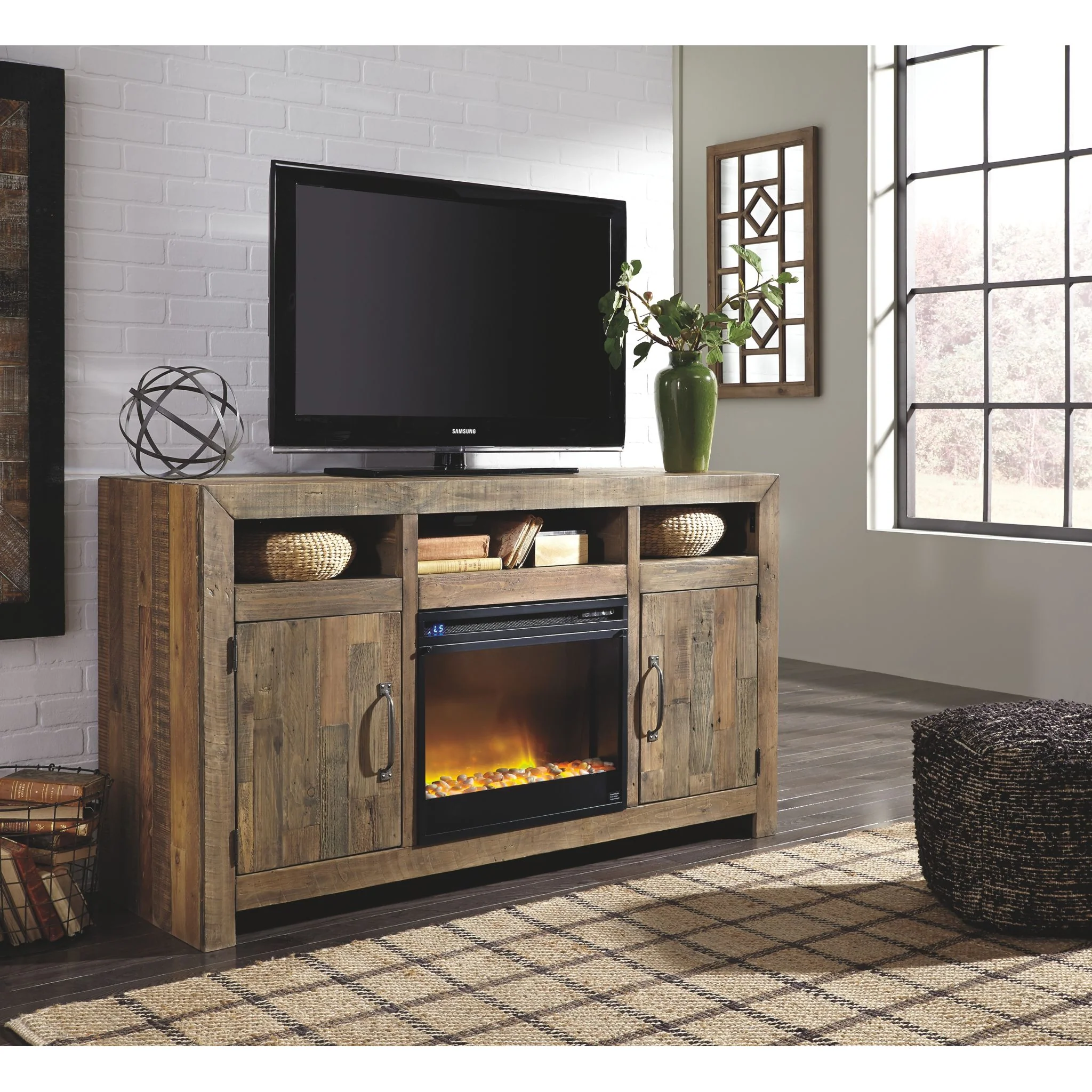 Sommorford TV Stand with Fireplace - Image 7