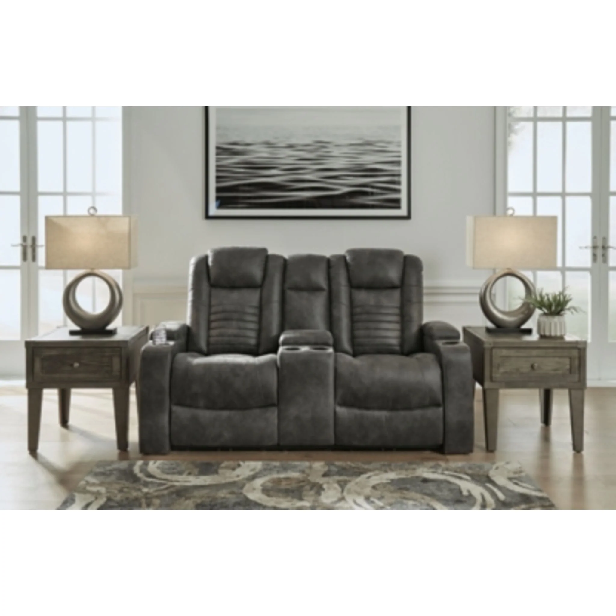 Soundcheck Power Reclining Loveseat with Console and Adj Head - Image 2