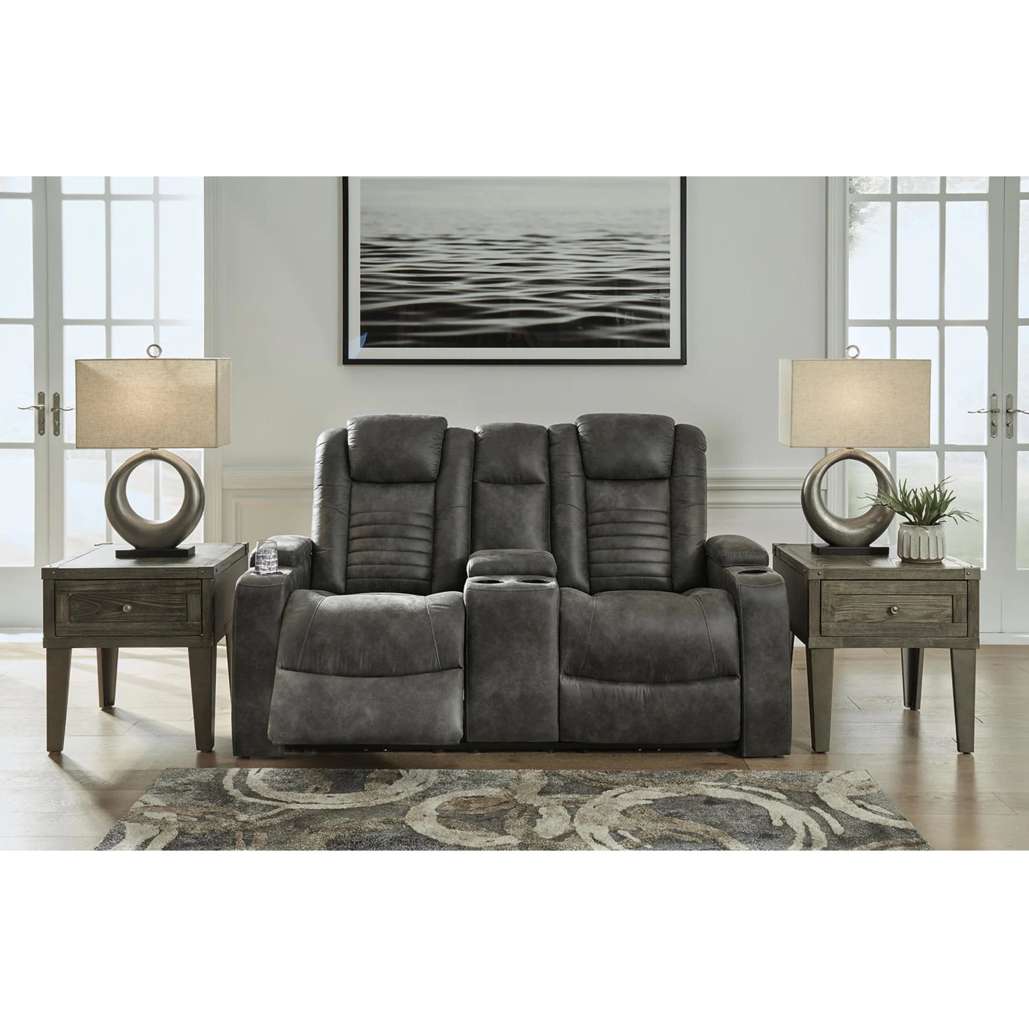 Soundcheck Power Reclining Loveseat with Console and Adj Head - Image 8