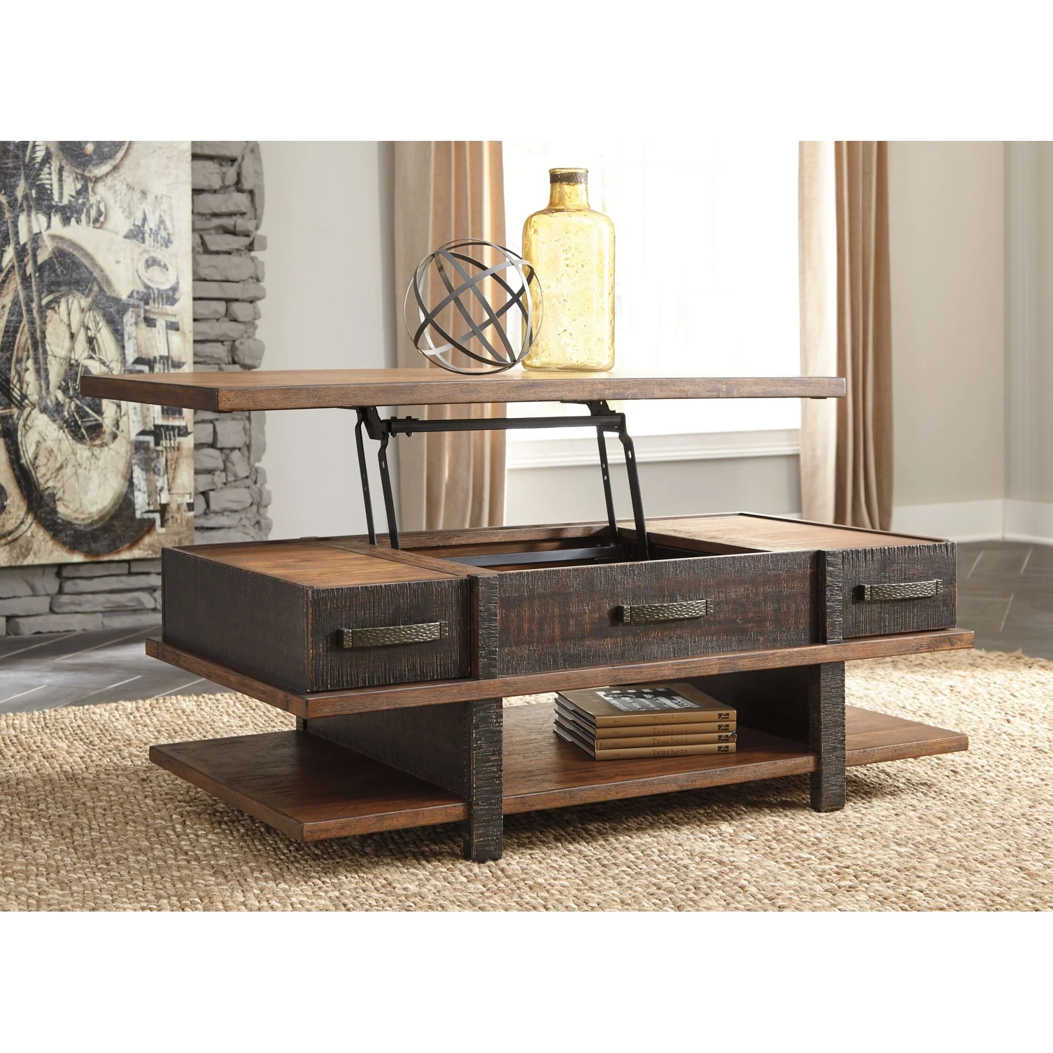 Stanah Coffee Table with Lift Top - Image 5
