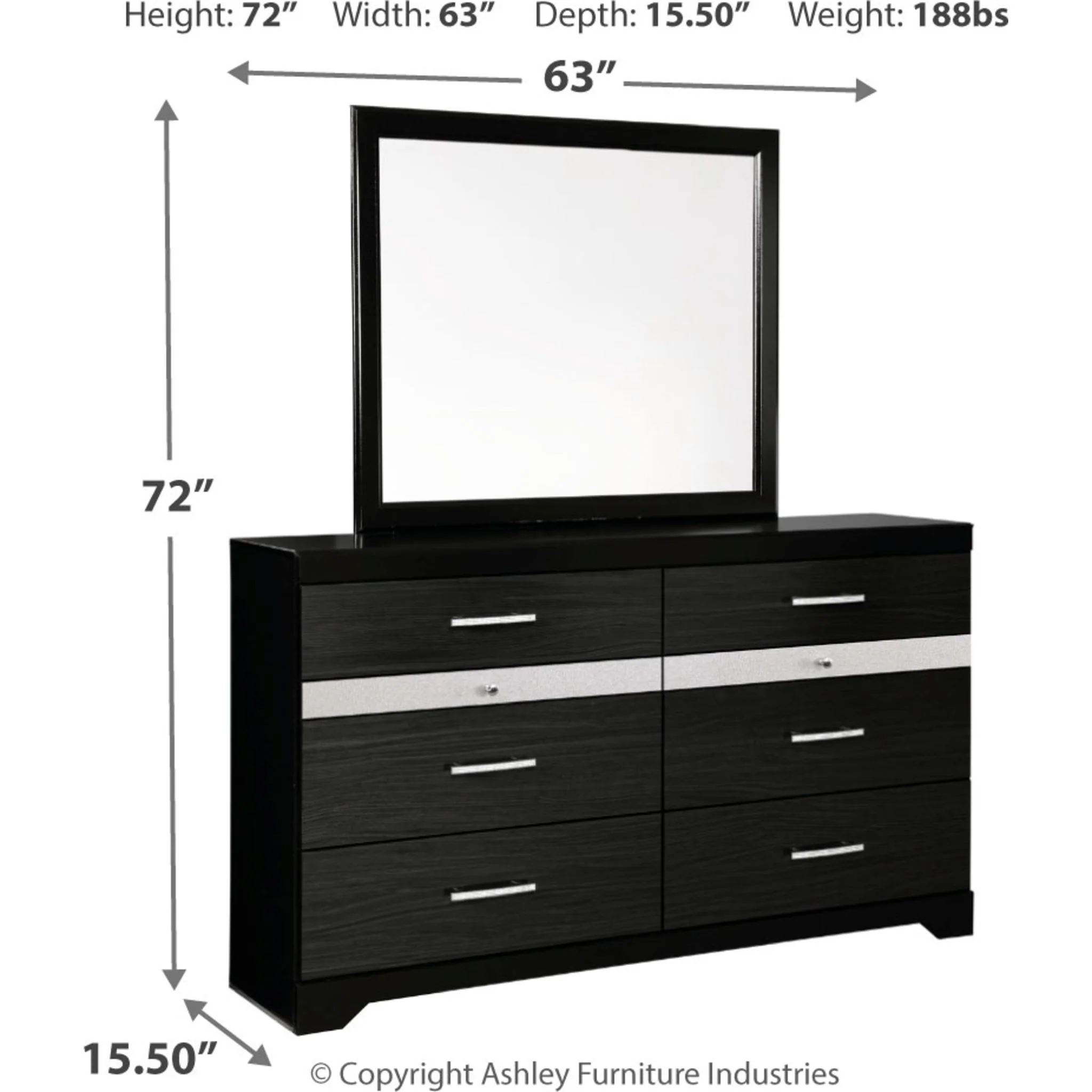 Starberry 5 Piece Queen Poster Bedroom - Image 6