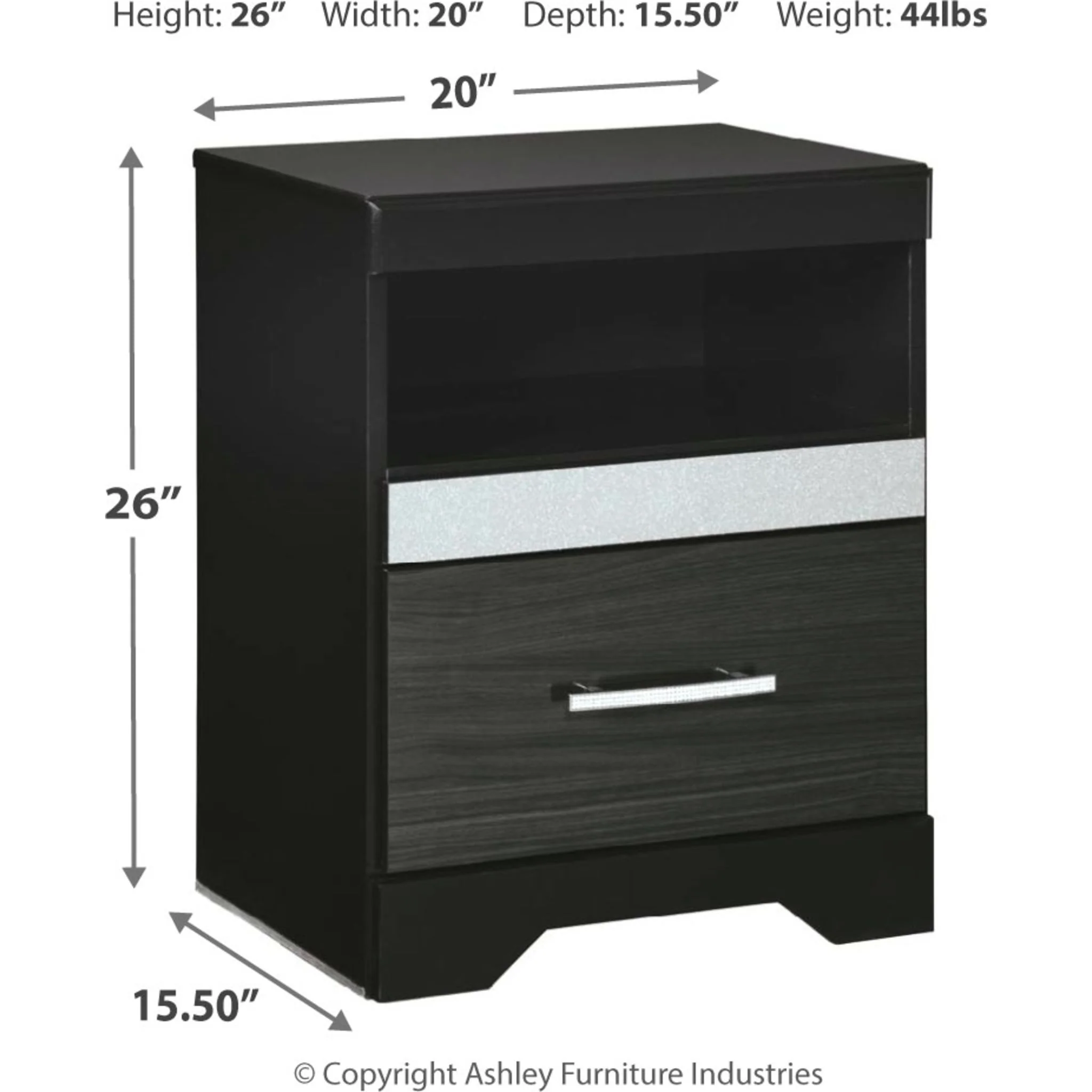 Starberry One Drawer Nightstand - Image 4