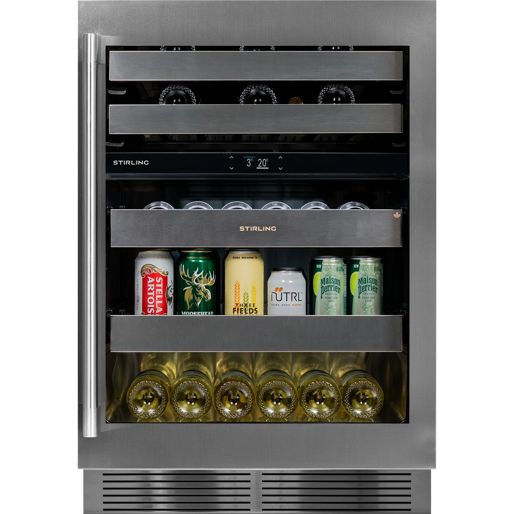 Stirling 24" Dual Zone Stainless Steel Wine & Beverage Cooler Stainless Package - Stainless Steel (S4-D250SS) - Image 4