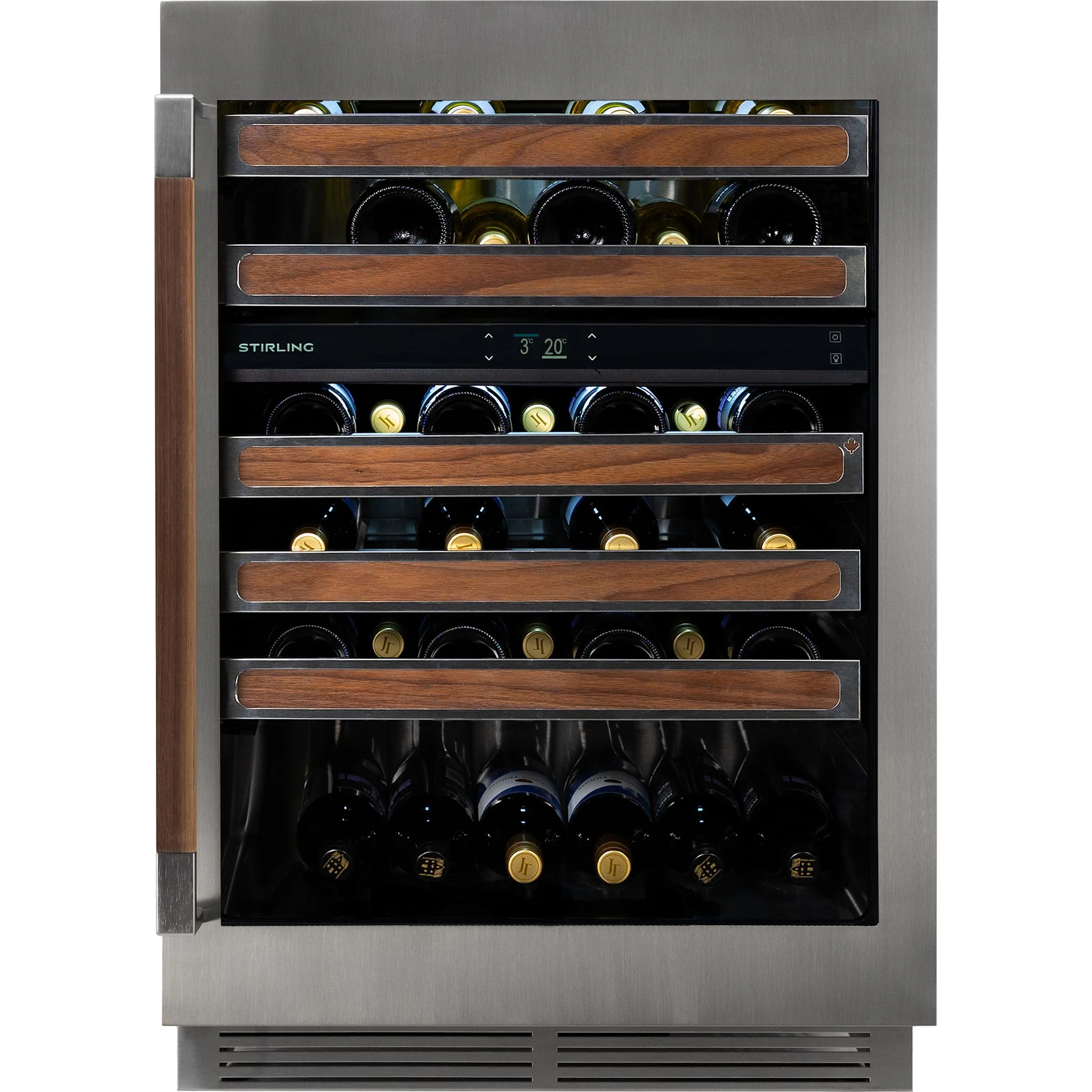 Stirling 24" Dual Zone Stainless Steel Wine Cooler Wood Package - Stainless Steel (S4-D225SS) - Image 2