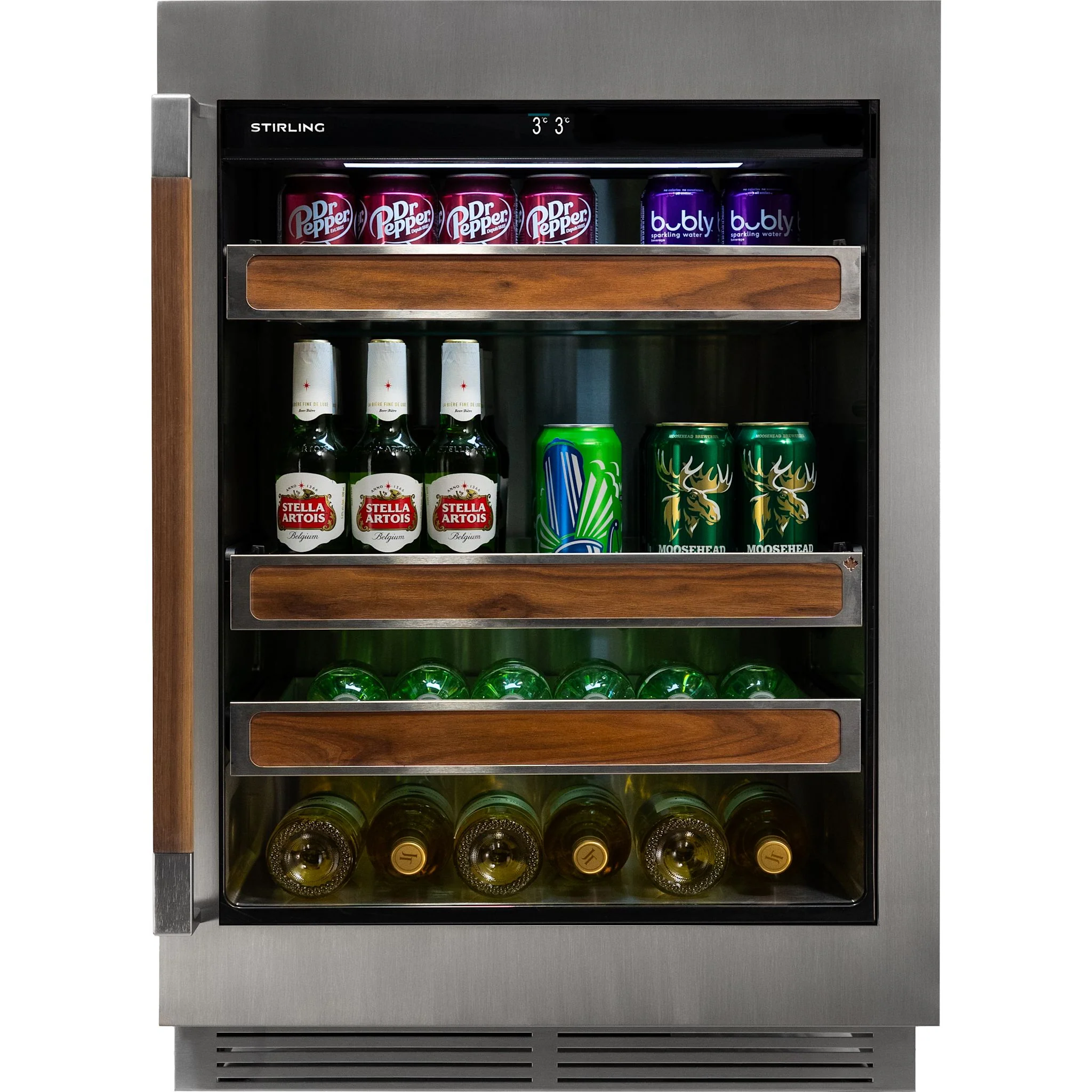 Stirling 24" Single Zone Stainless Steel Beverage Cooler Wood Package - Stainless Steel (S4-125SS) - Image 2