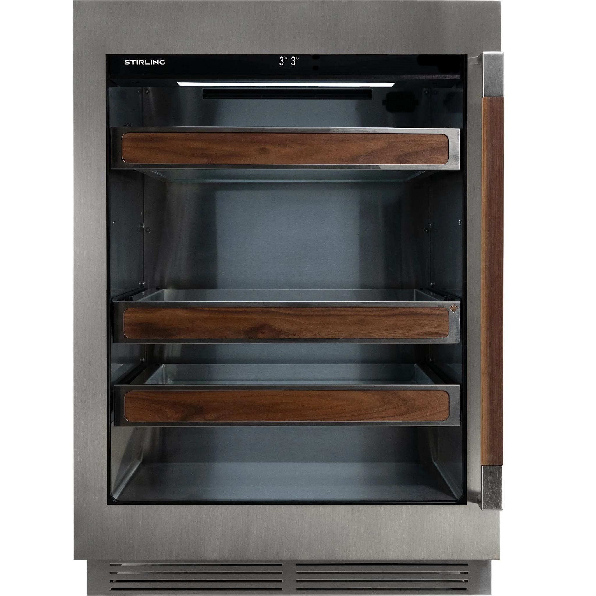 Stirling 24" Single Zone Stainless Steel Beverage Cooler Wood Package - Stainless Steel (S4-125SS) - Image 3