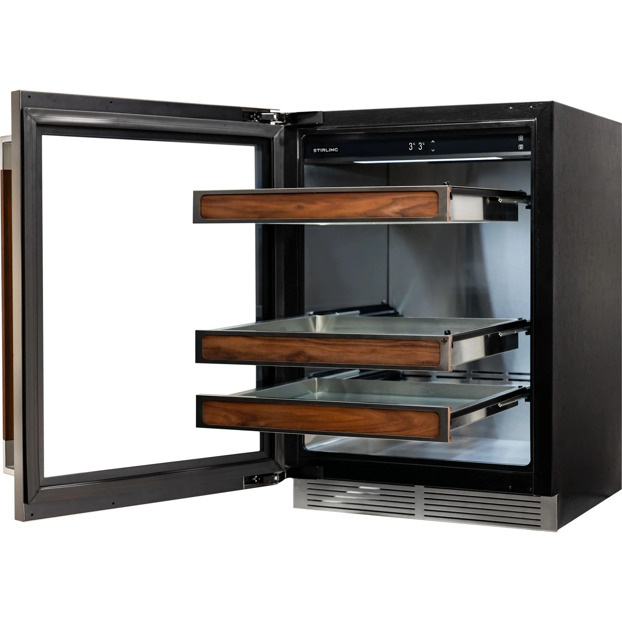 Stirling 24" Single Zone Stainless Steel Beverage Cooler Wood Package - Stainless Steel (S4-125SS) - Image 4