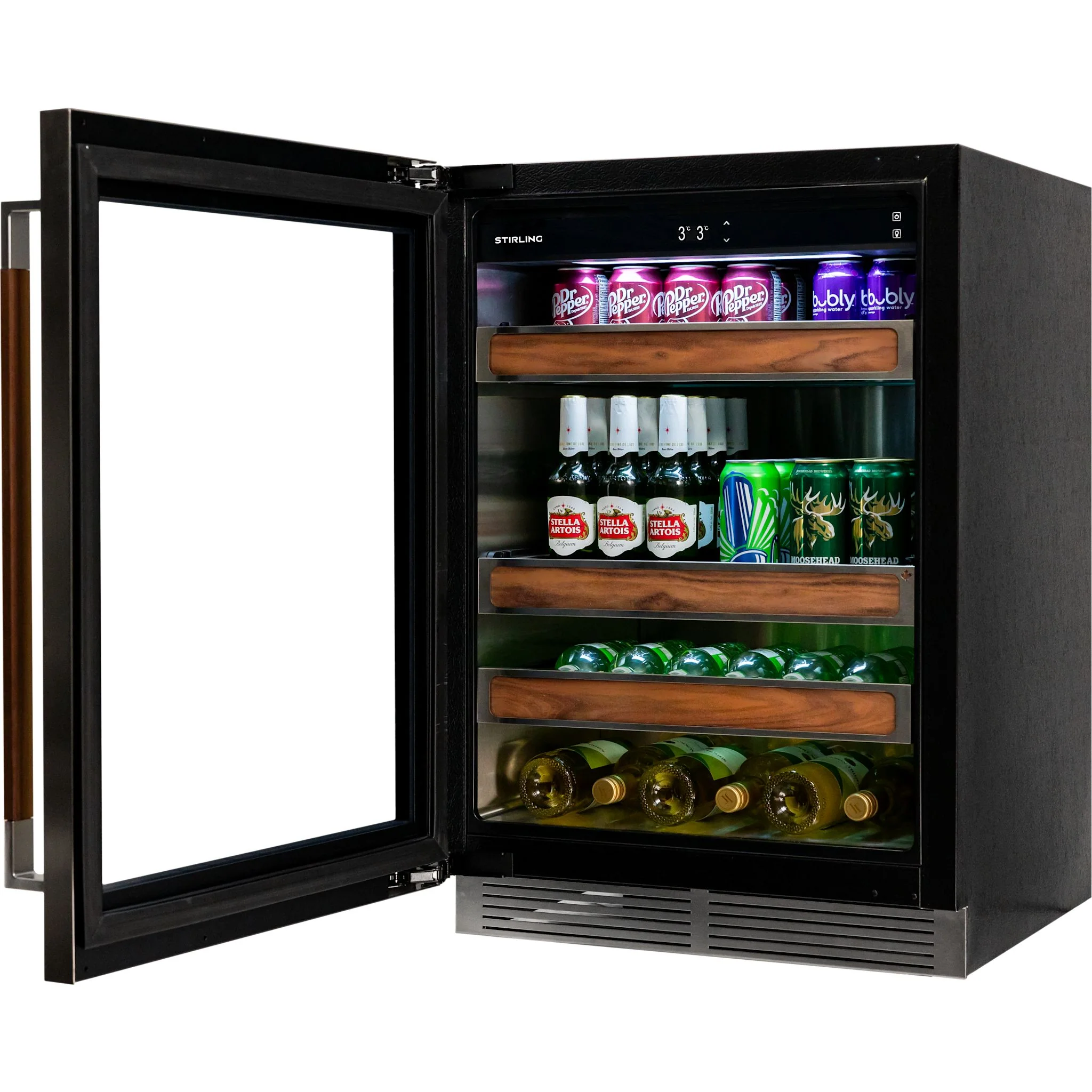 Stirling 24" Single Zone Stainless Steel Beverage Cooler Wood Package - Stainless Steel (S4-125SS) - Image 5