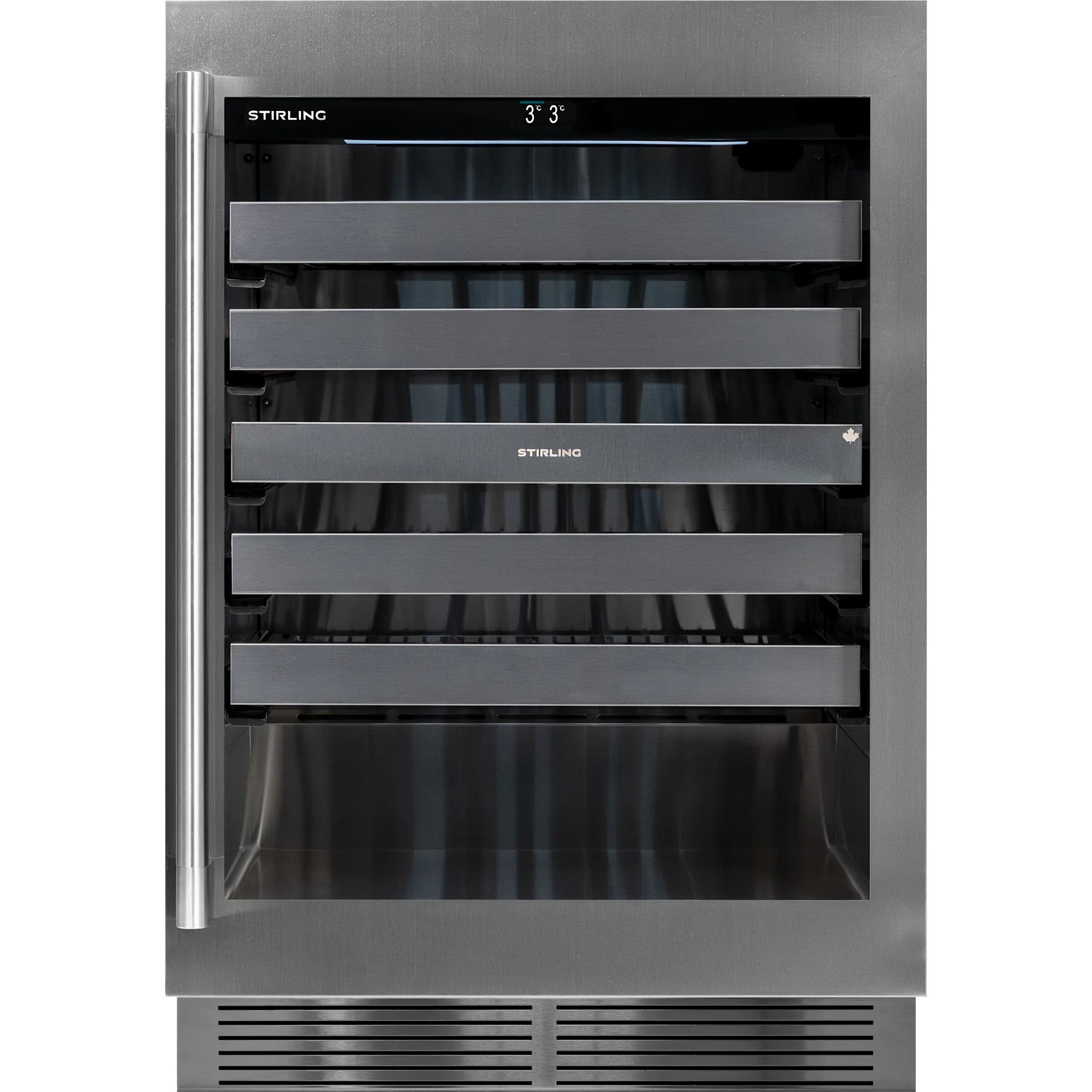 Stirling 24" Single Zone Stainless Steel Wine Cooler Stainless Steel (S4-150SS) - Image 2