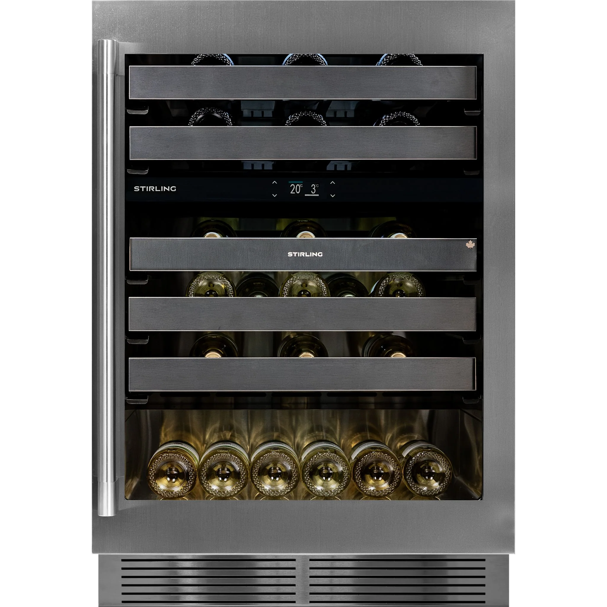 Stirling Marathon 24" Dual Zone Stainless Steel Wine Cooler: Stainless Package - Stainless Steel (S4-D200SS) - Image 3