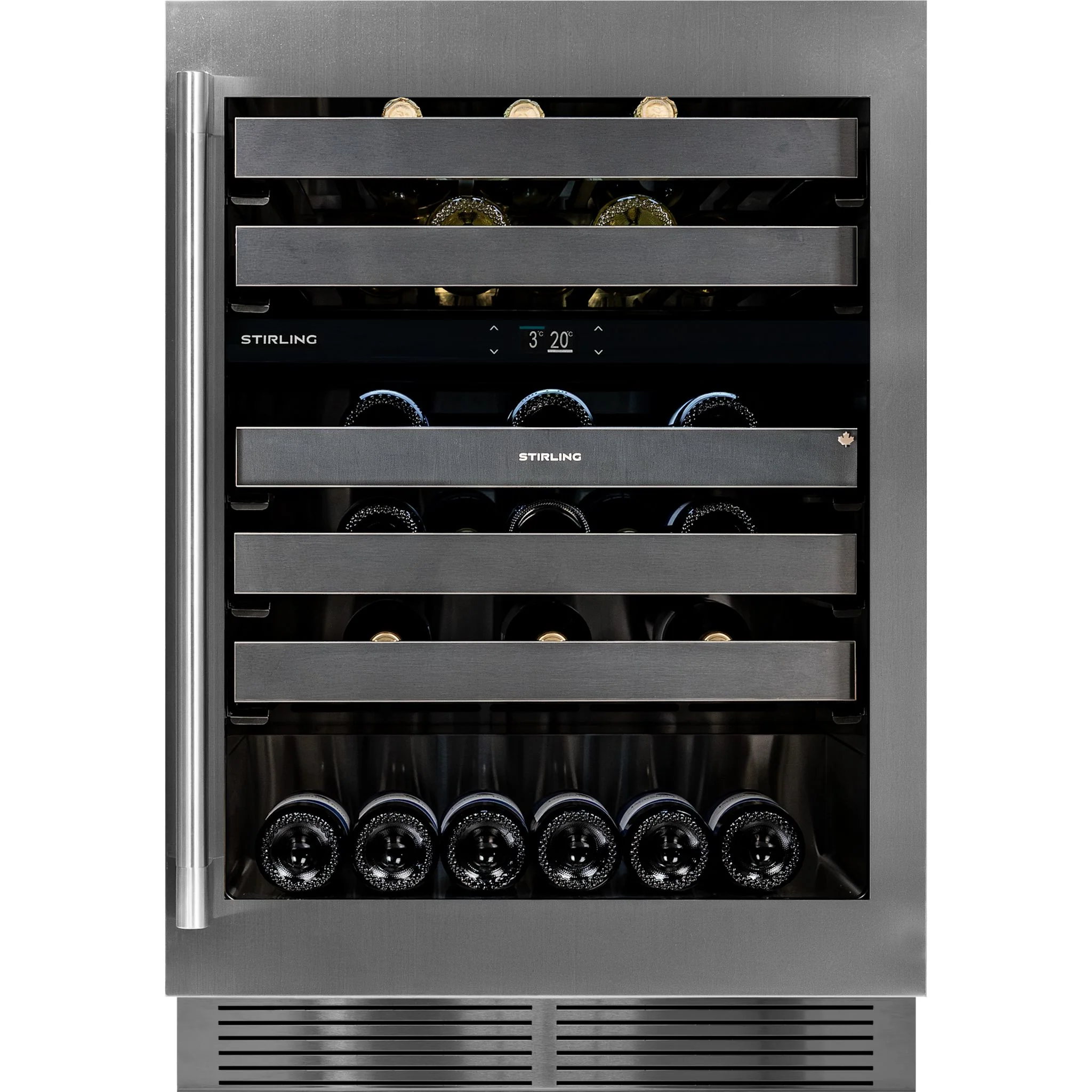 Stirling Marathon 24" Dual Zone Stainless Steel Wine Cooler: Stainless Package - Stainless Steel (S4-D200SS) - Image 4