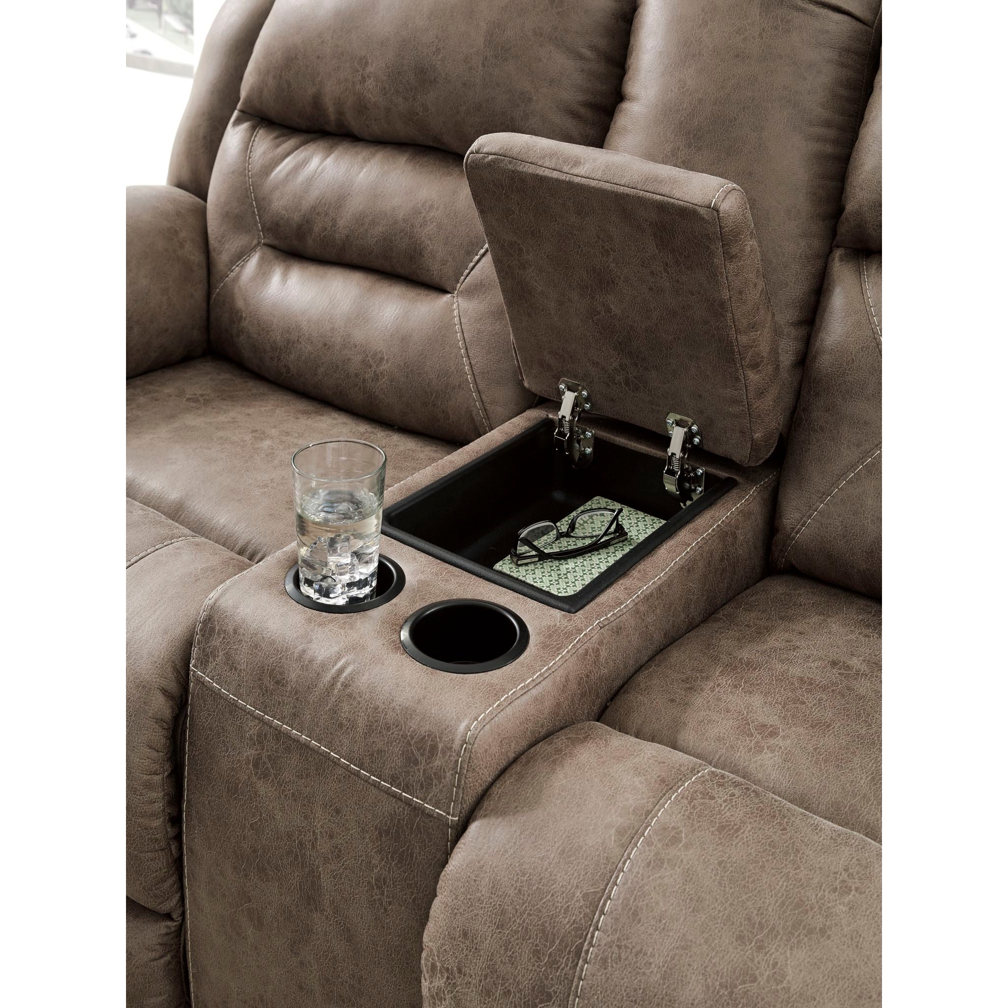 Stoneland Reclining Loveseat with Console - Image 13