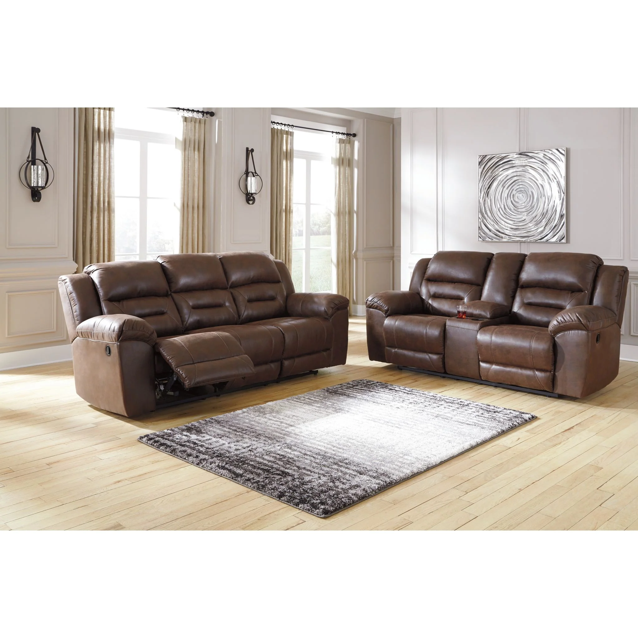 Stoneland Reclining Loveseat with Console - Image 3