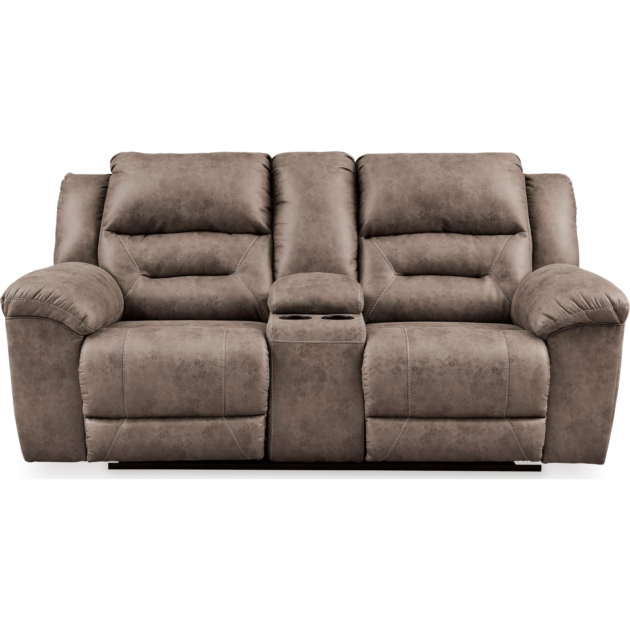 Stoneland Reclining Loveseat with Console - Image 7