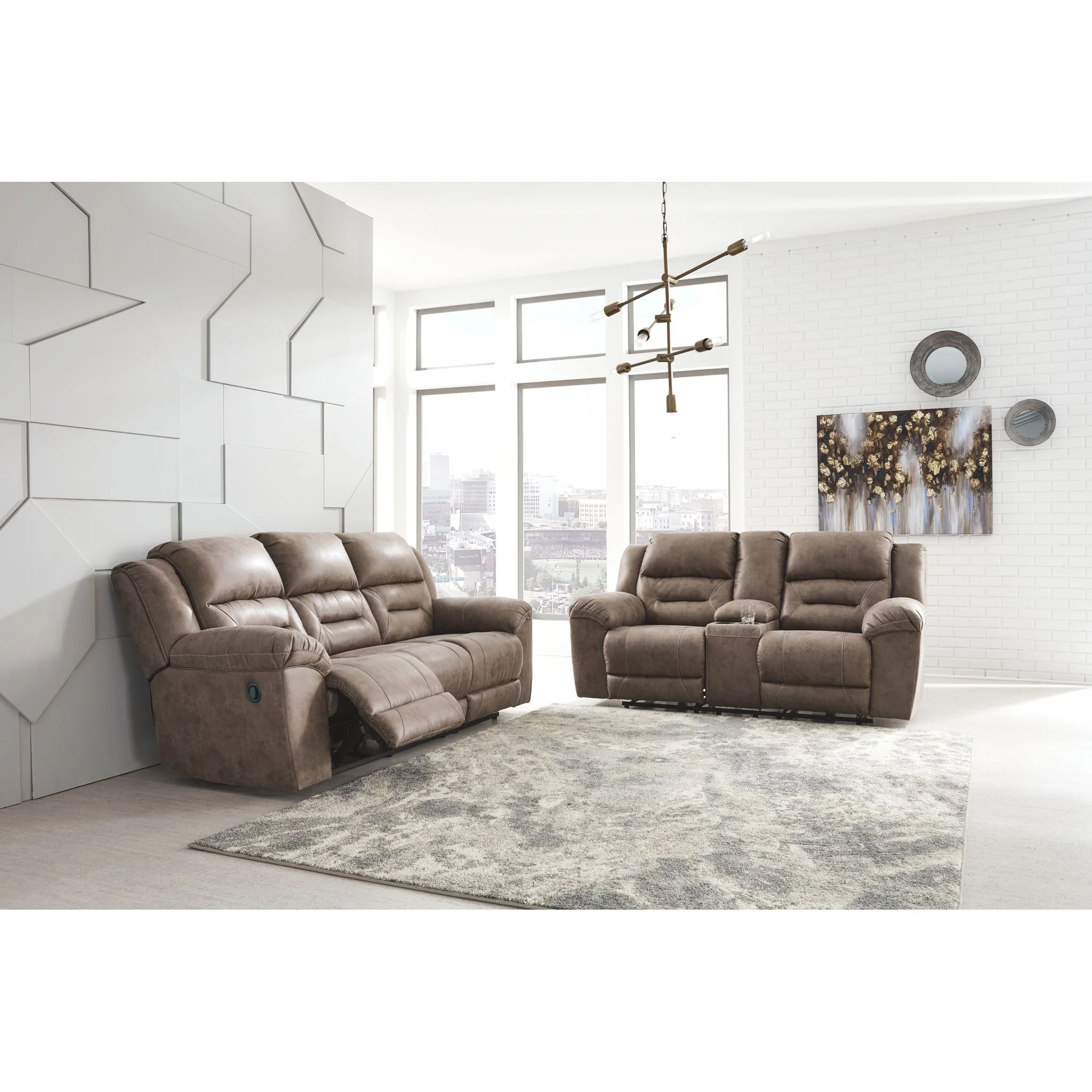 Stoneland Reclining Loveseat with Console - Image 9