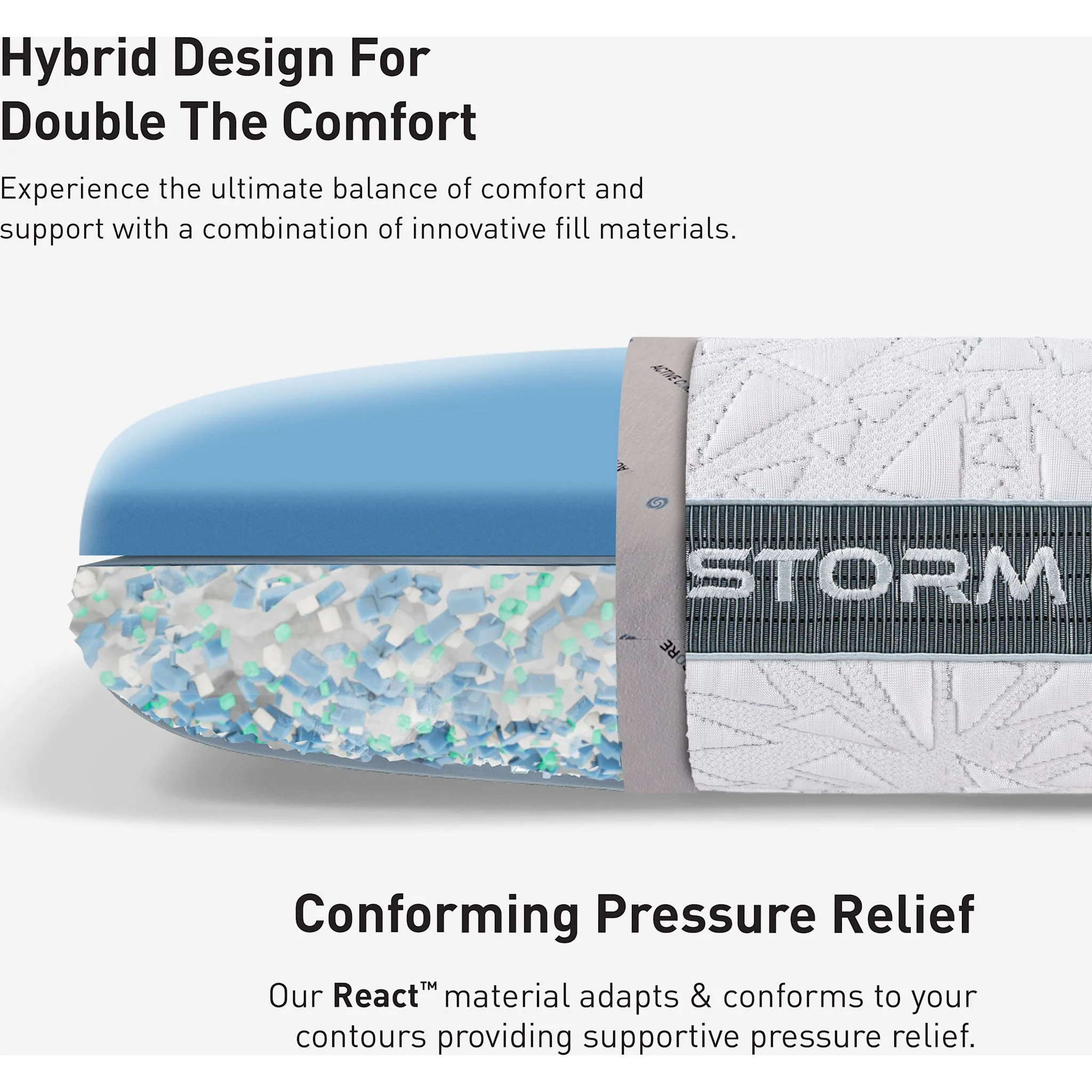 Storm Cuddle Curve Pillow 1.0 Queen Pillow - Image 5