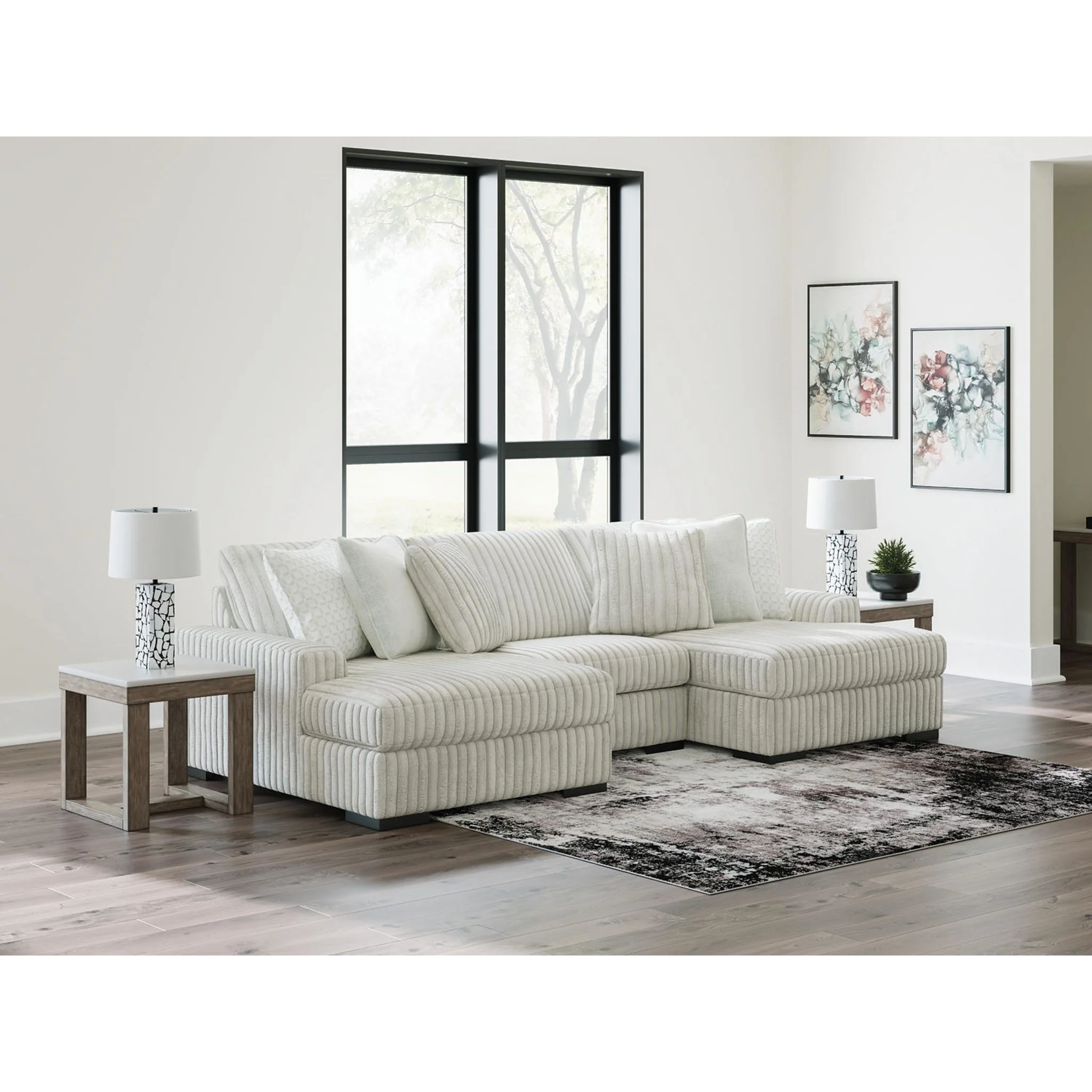 Stupendous 3 Piece Sectional with Double Chaise - Image 2