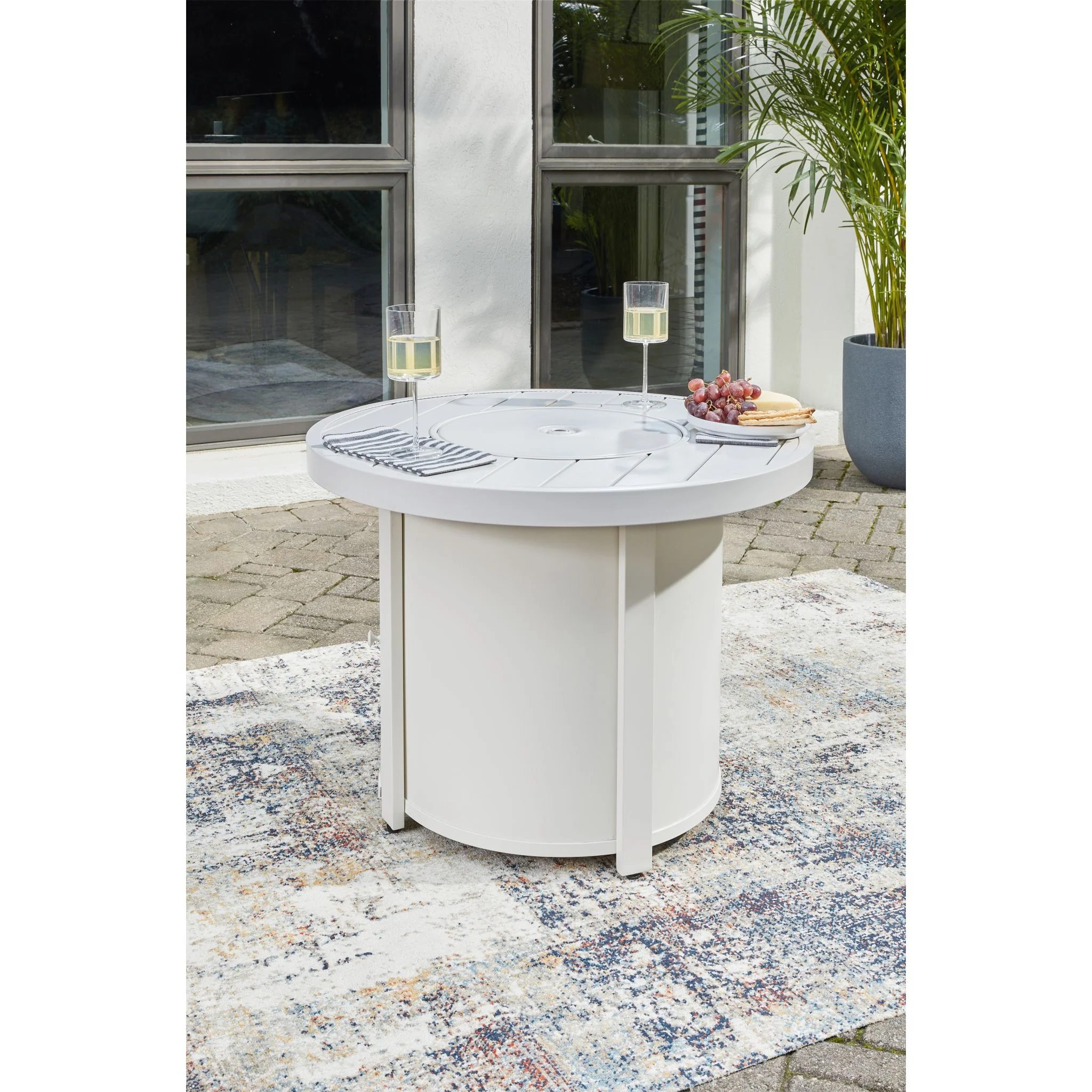 Outdoor Sundown Treasure Round Fire Pit Table - Image 6