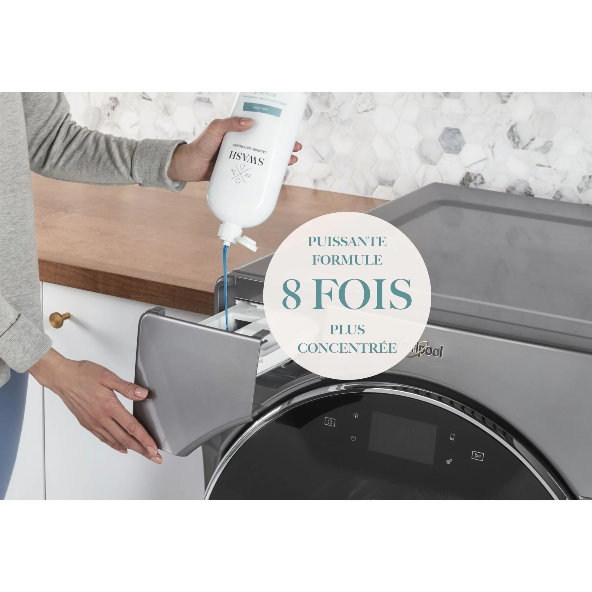 Whirlpool Swash Smells Like Clean Laundry HE Ultra-Concentrated Liquid Laundry Detergent -  (SWHLDLFL2B) - Image 5