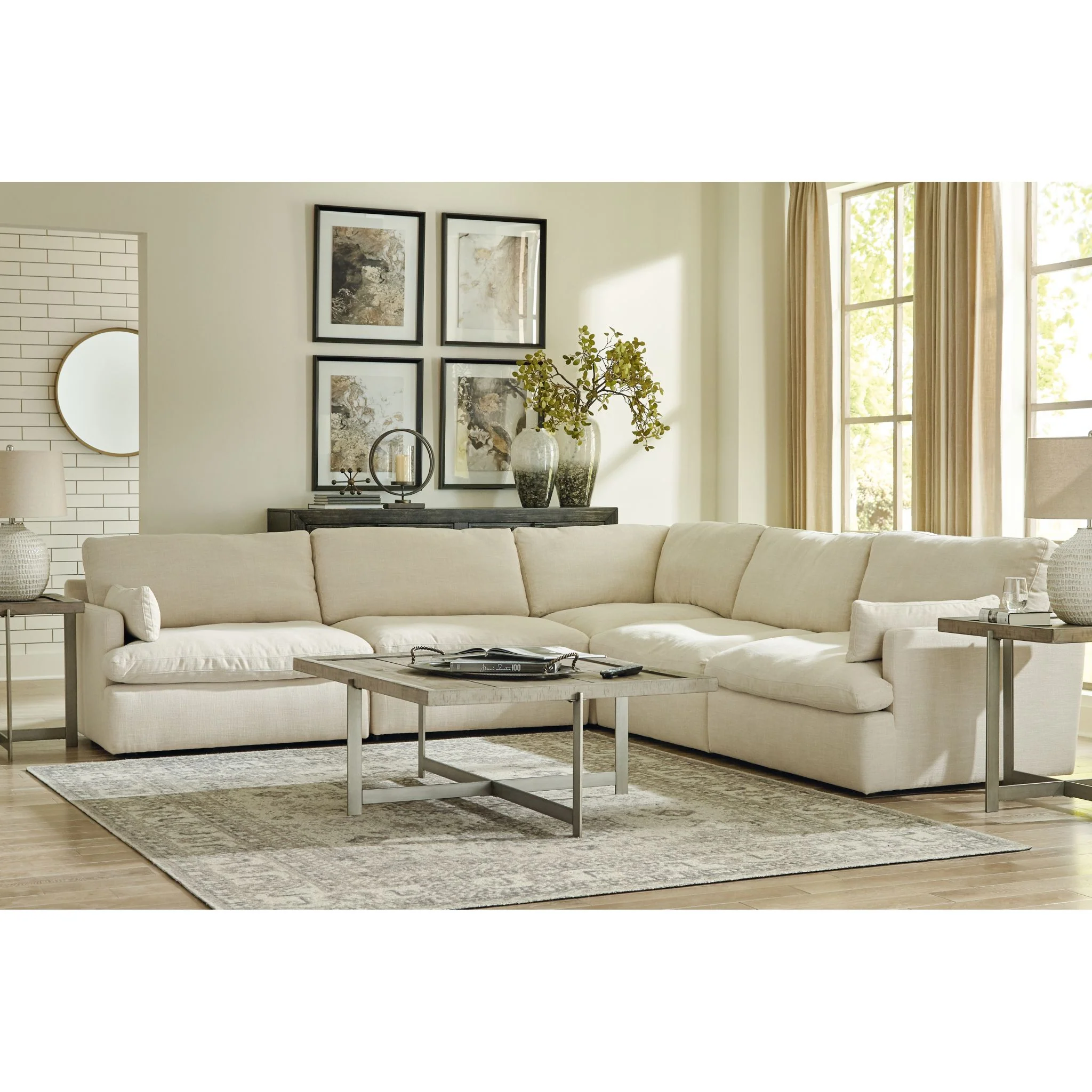 Tanavi-Exclusive 5 Piece Sectional - Image 4