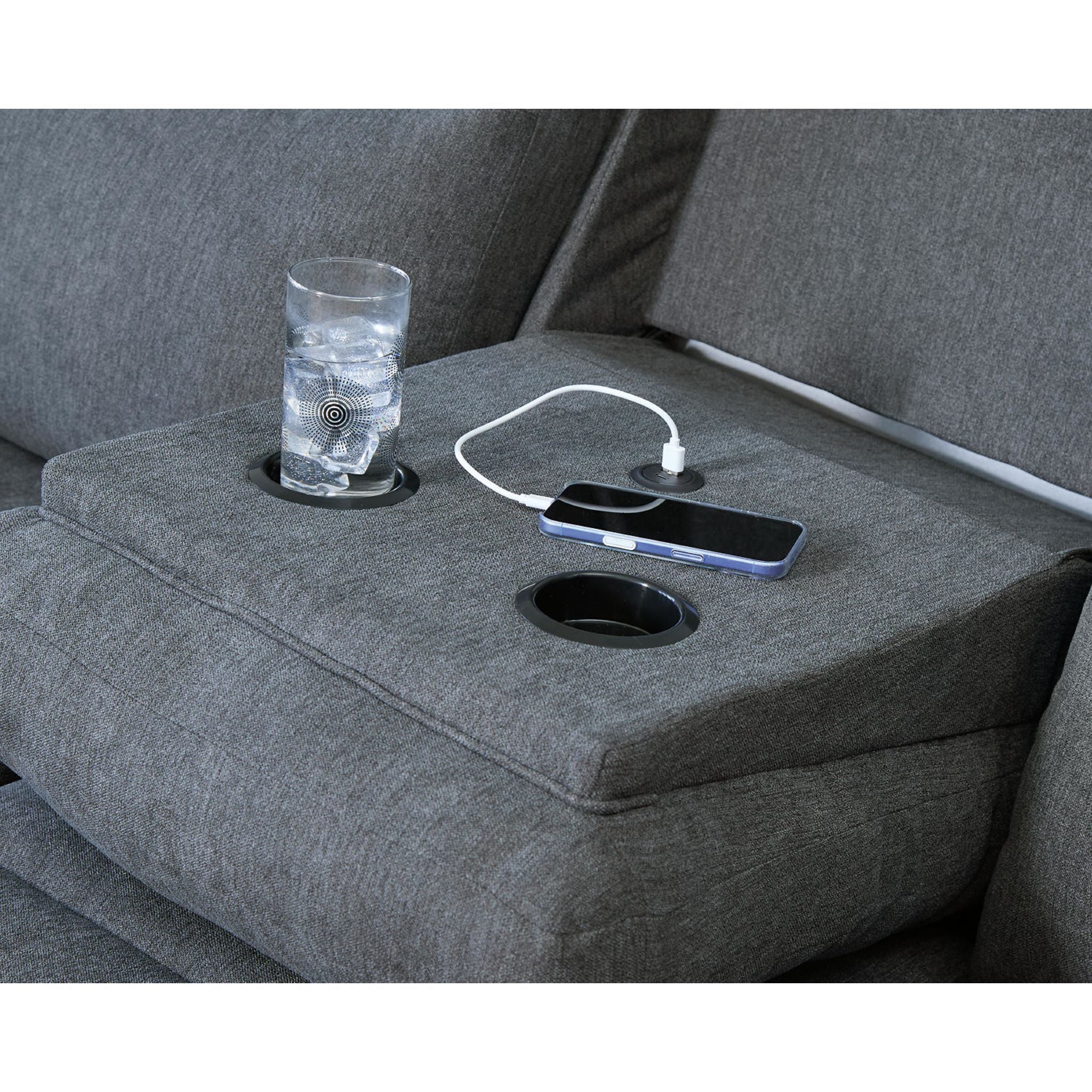 Tarrant Reclining Sofa with Drop Down Table - Image 6