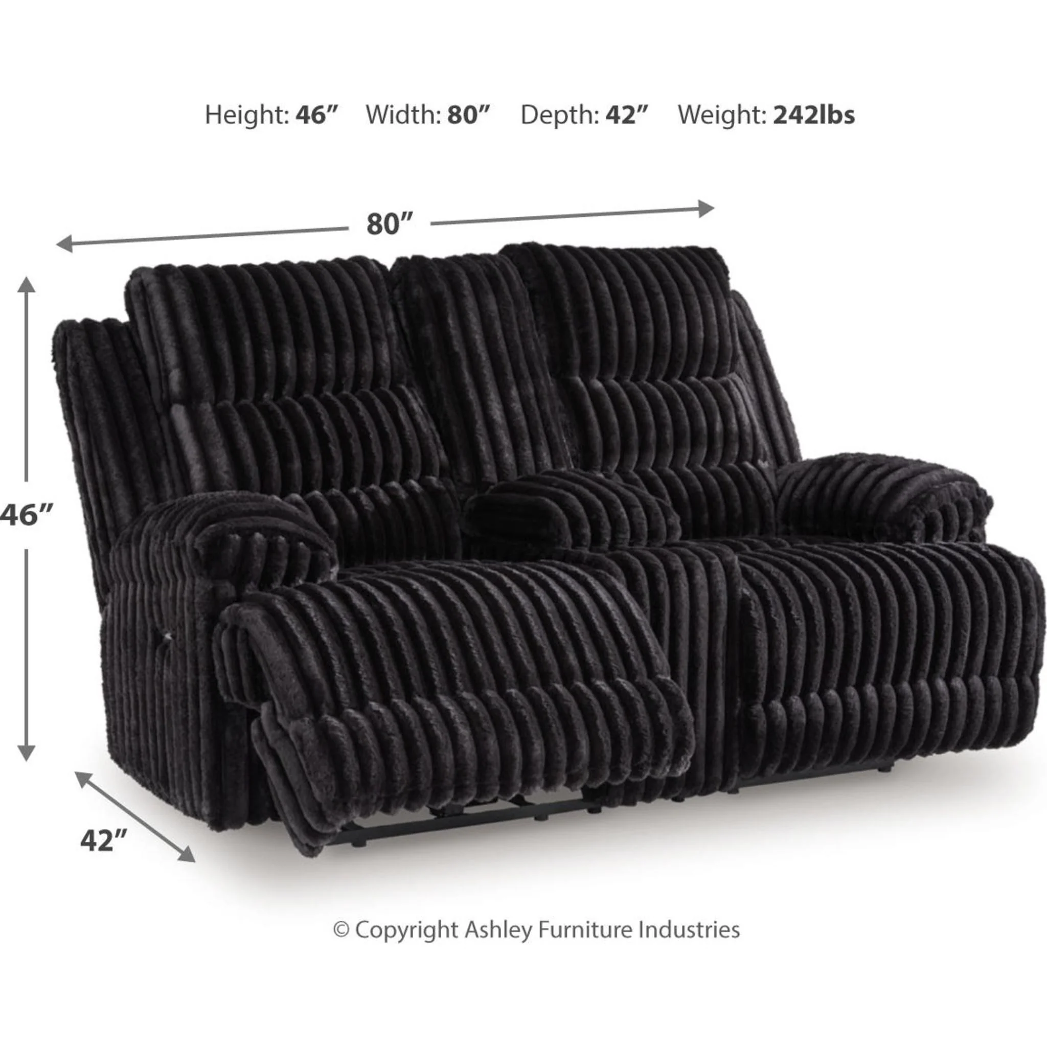 Technique Power Reclining Loveseat with Console - Image 12