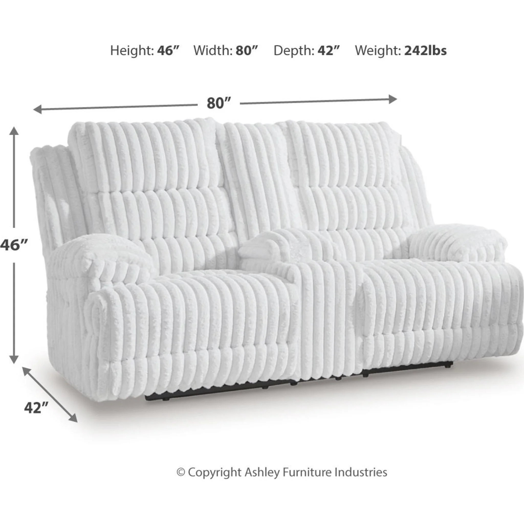 Technique Power Reclining Loveseat with Console - Image 3