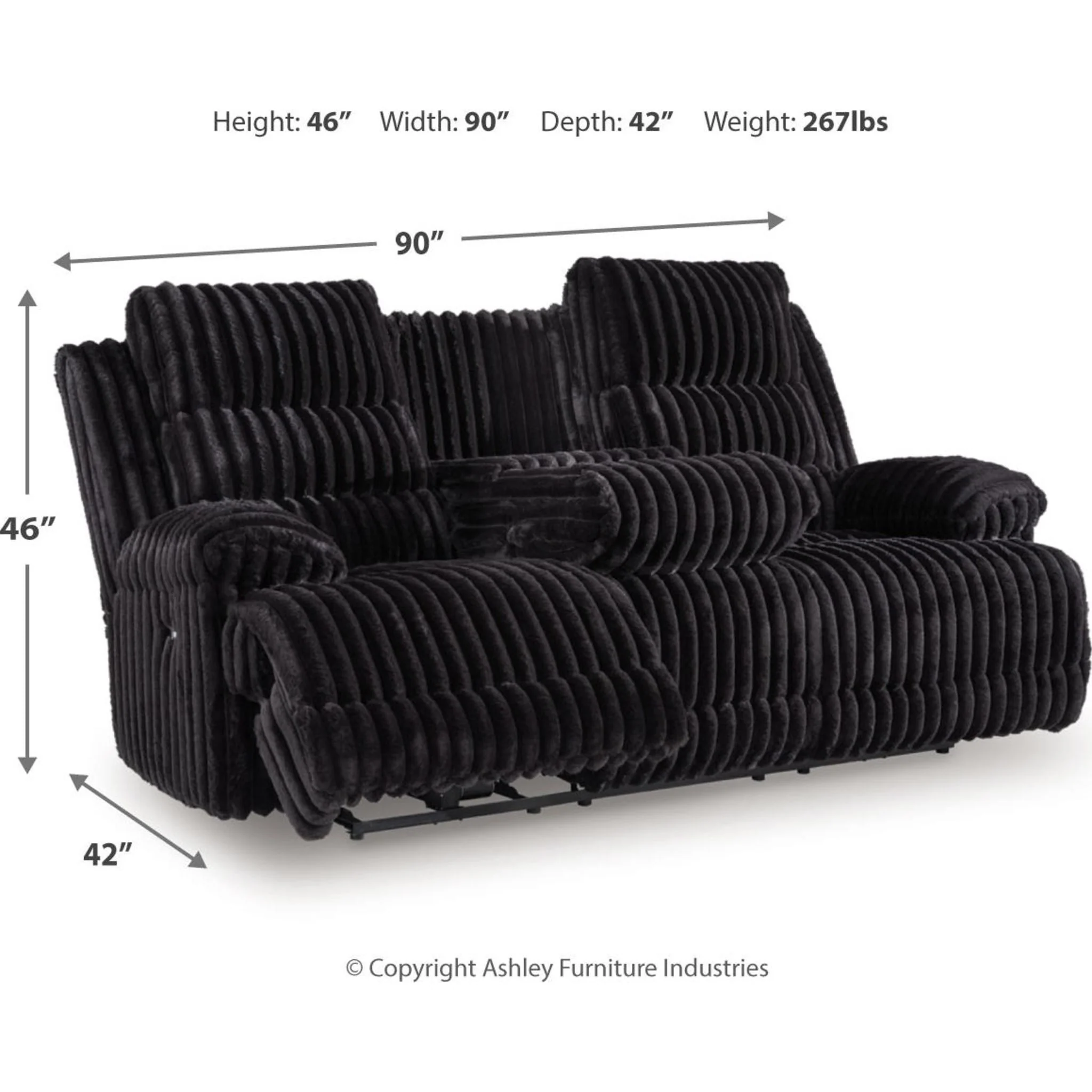 Technique Power Reclining Sofa with Drop Down Table - Image 13