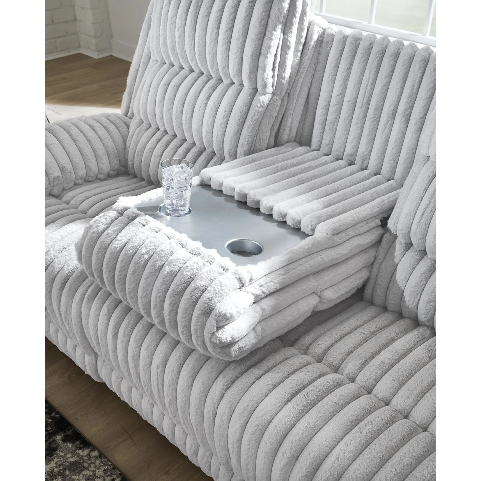 Technique Power Reclining Sofa with Drop Down Table - Image 6