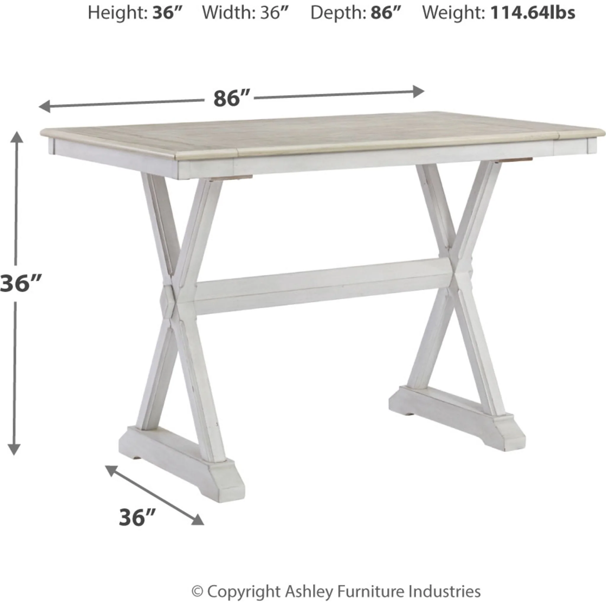 Teganville-Exclusive Counter Height Extension Table - Image 5