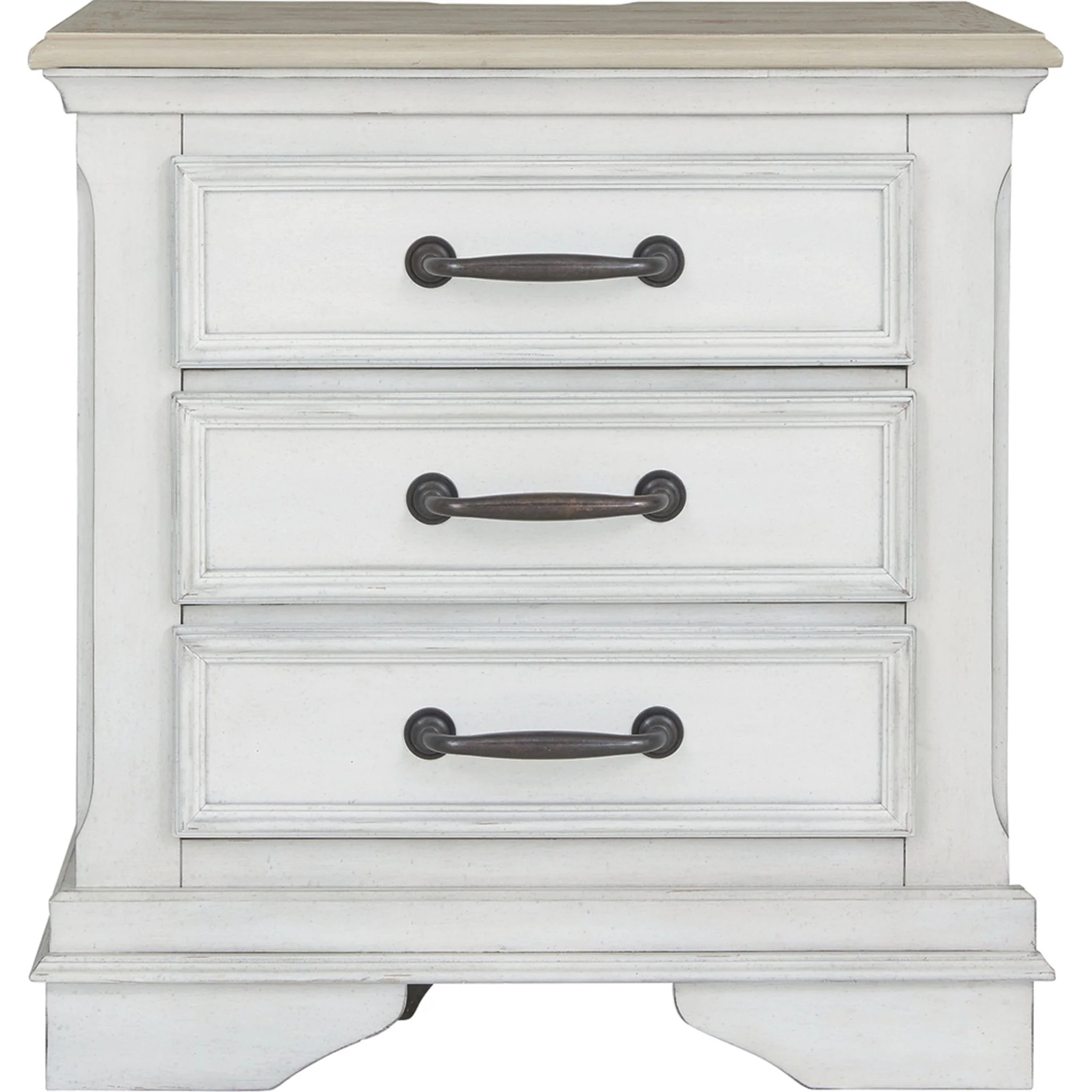 Teganville- EXCLUSIVE Three Drawer Nightstand - Image 3